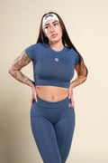 WOLF "TAYLOR" SOFT SEAMLESS TEE IN WASHED DENIM