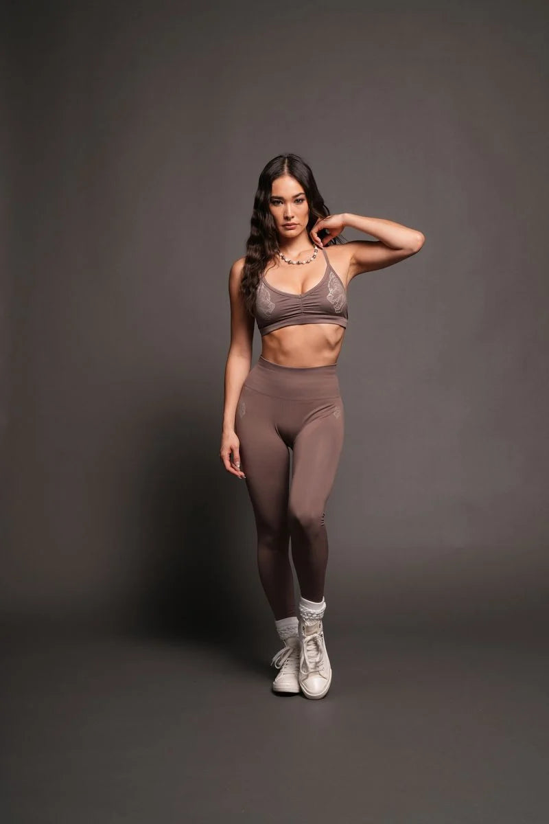 DUAL EVERSON ALEXA SEAMLESS BRA IN MOJAVE BROWN
