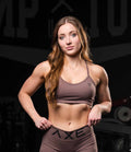 AXE MAUVE V-NECK SPORTS BRA