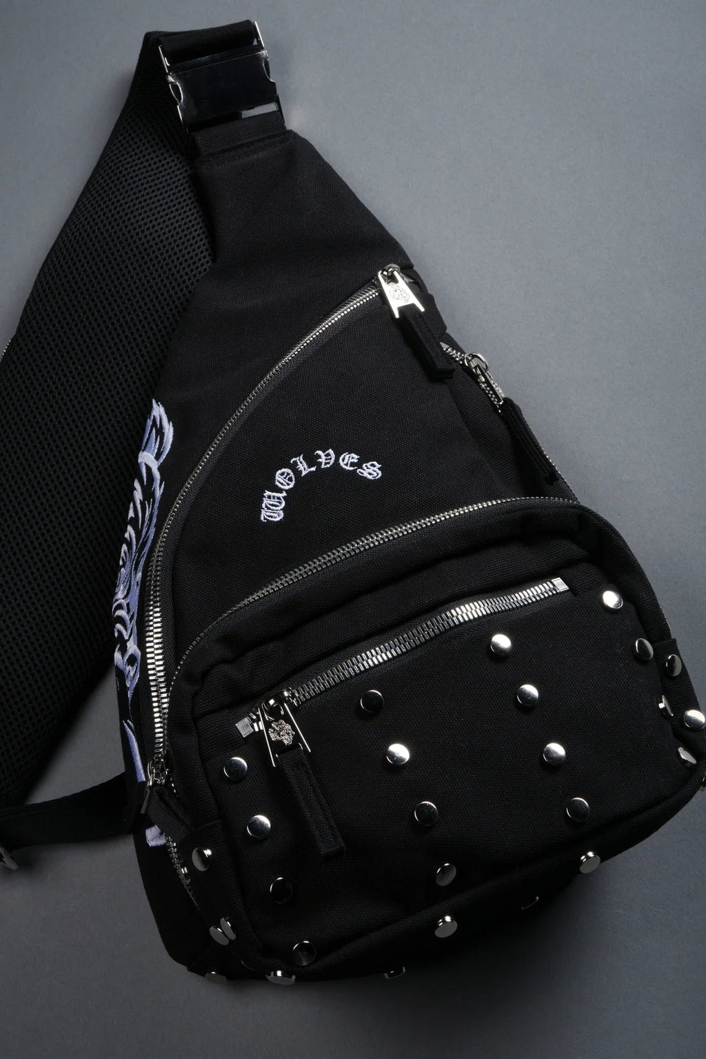 WOLF HEAD RONIN SIDE BAG IN BLACK