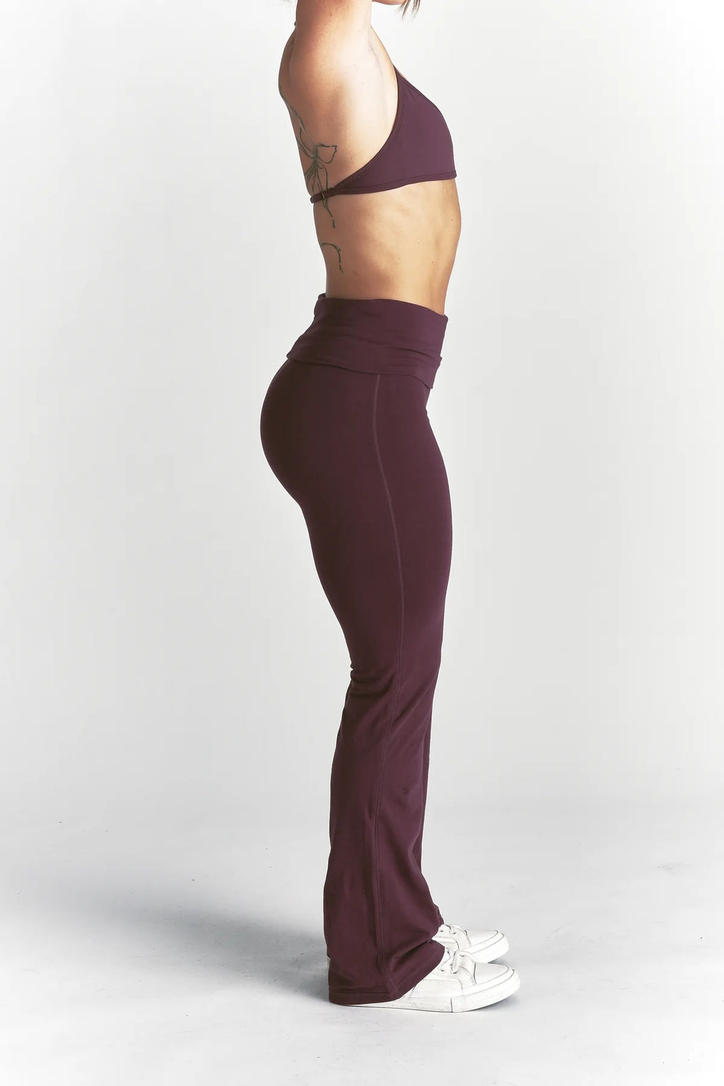CURSIVE WOLVES "ROMY" FOLDOVER PANTS IN FIG