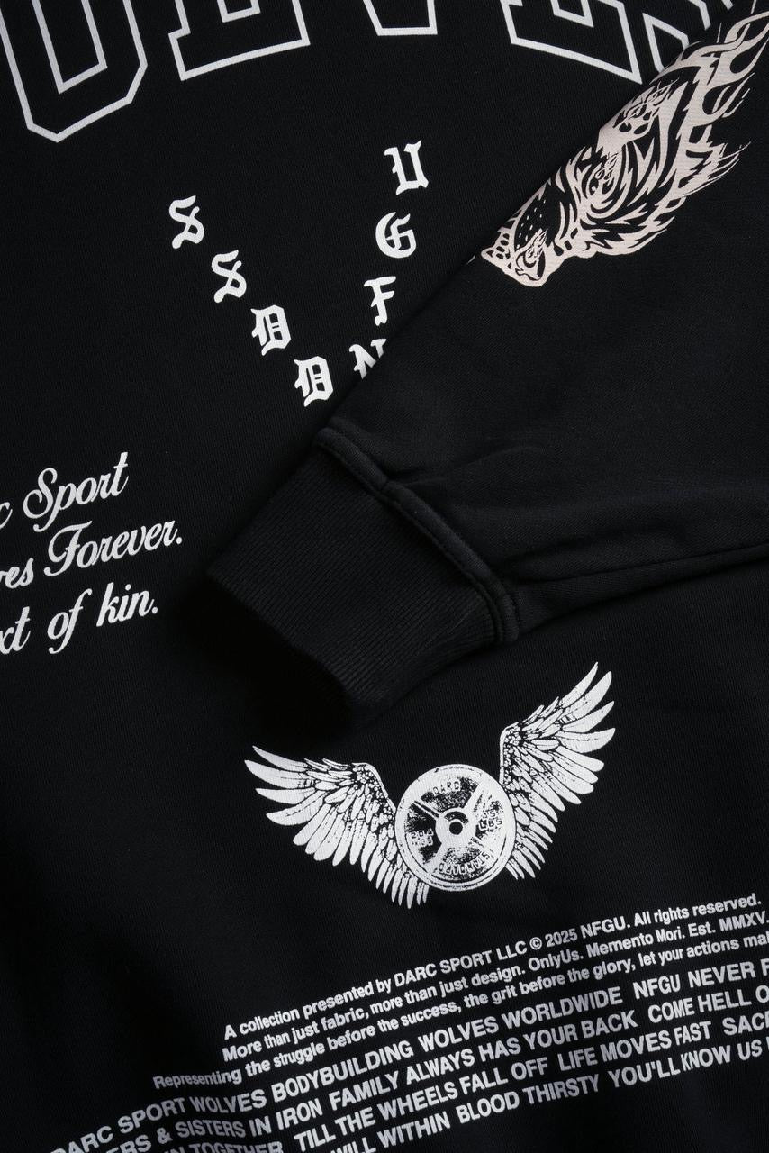 OUR LINEAGE “PIERCE” HOODIE IN BLACK