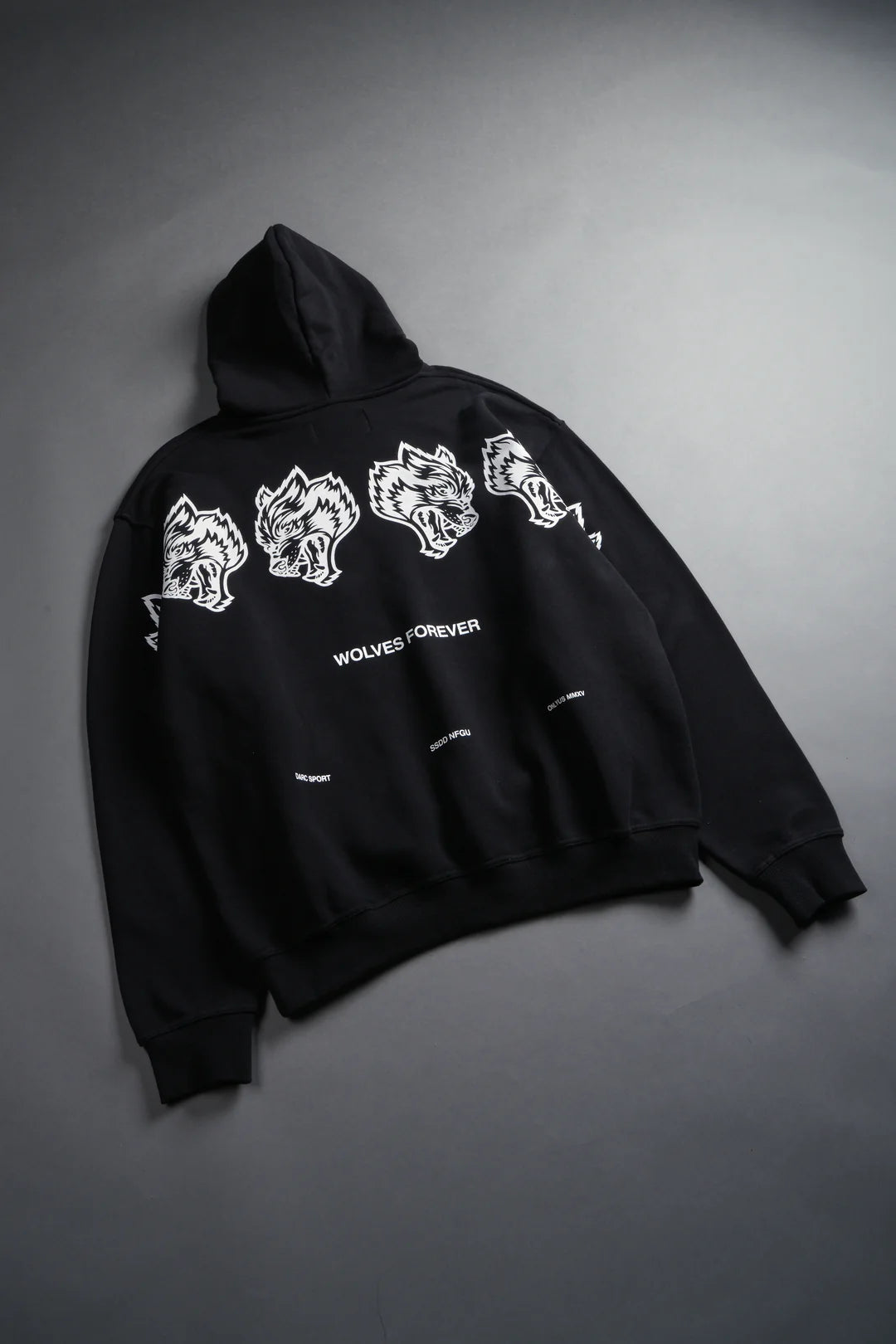 WOLVES HAVE YOUR BACK "PIERCE" HOODIE IN BLACK