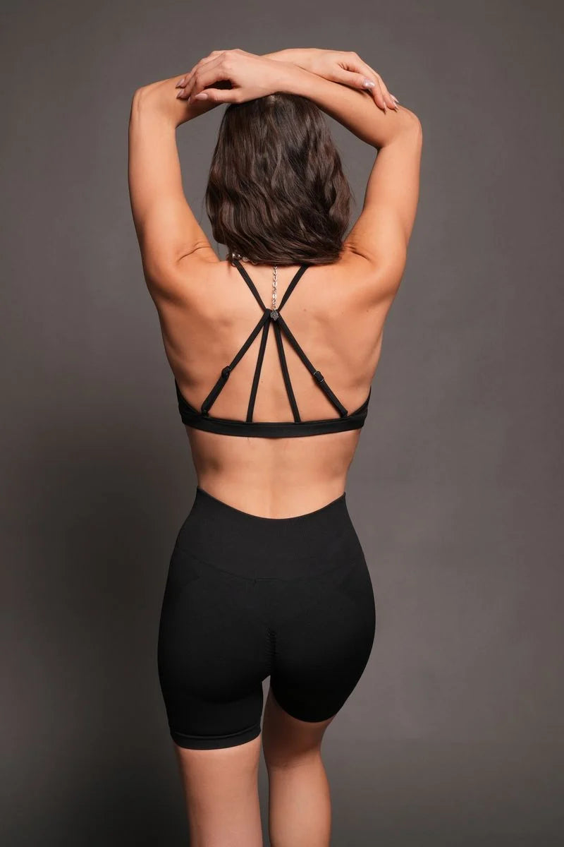 DUAL EVERSON ALEXA SEAMLESS BRA IN BLACK