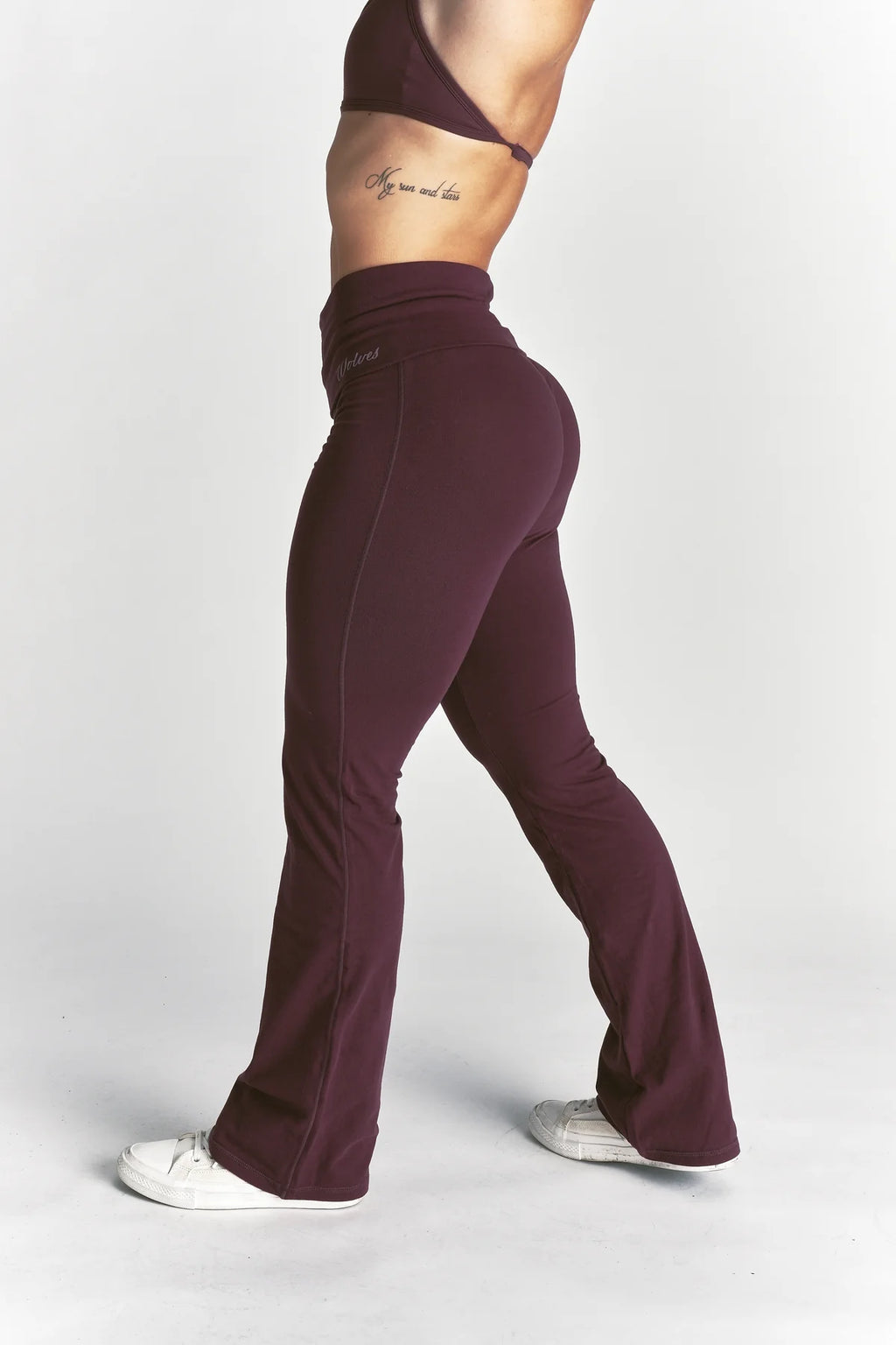 CURSIVE WOLVES "ROMY" FOLDOVER PANTS IN FIG