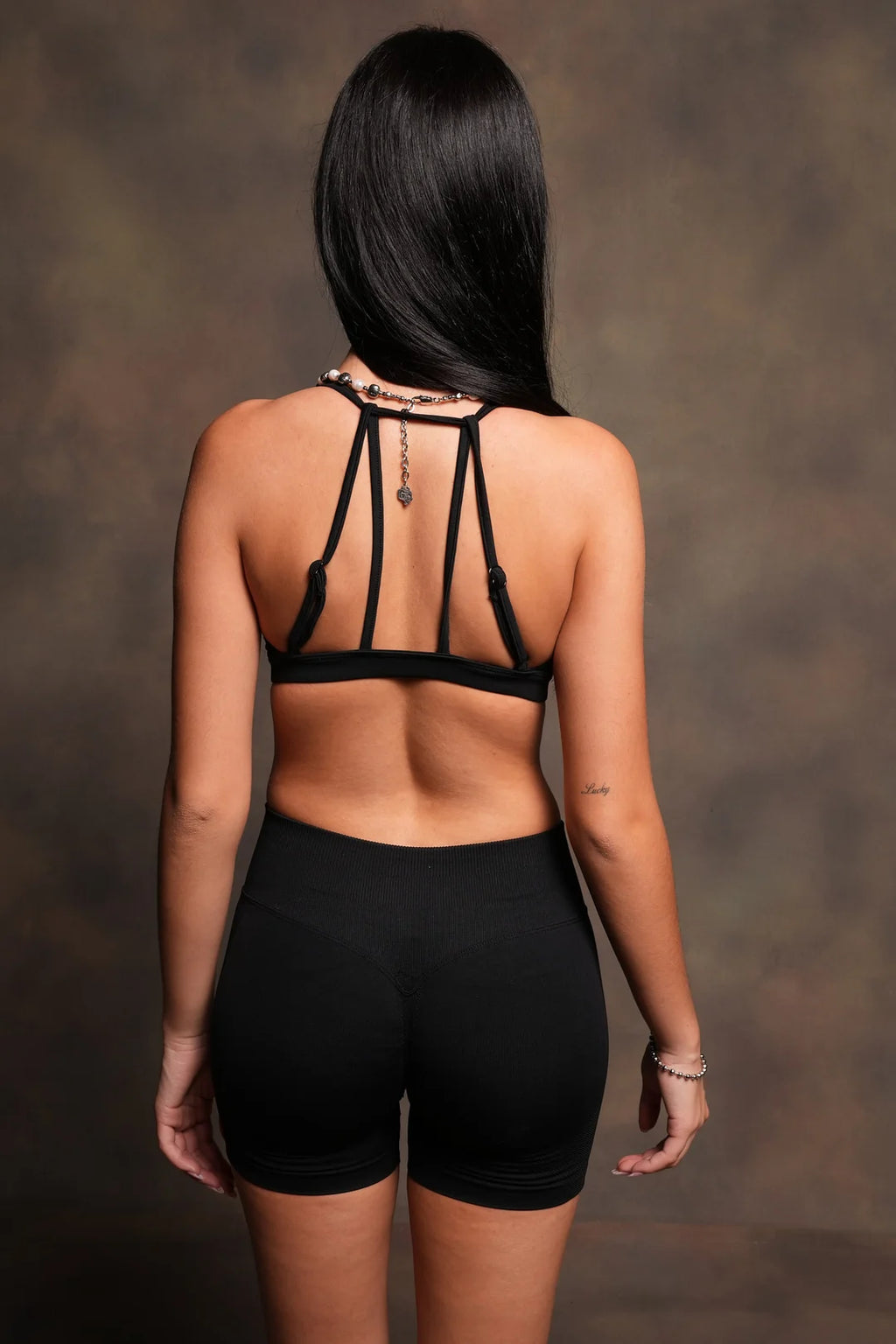 DUAL EVEY SEAMLESS BRA IN BLACK