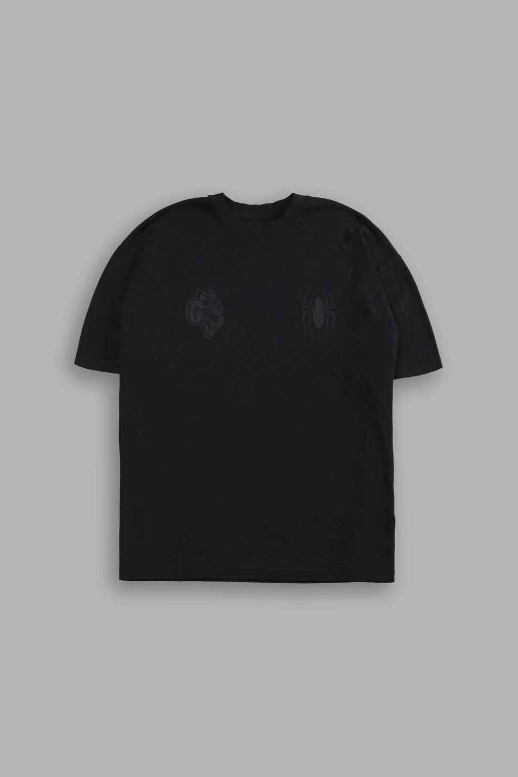 WEBS AND SHADOWS PREMIUM OVERSIZED TEE IN BLACK