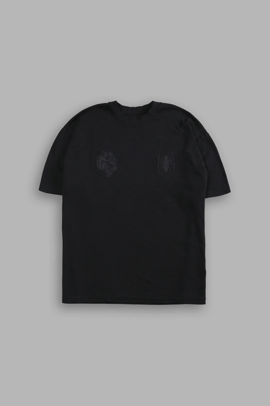 WEBS AND SHADOWS PREMIUM OVERSIZED TEE IN BLACK