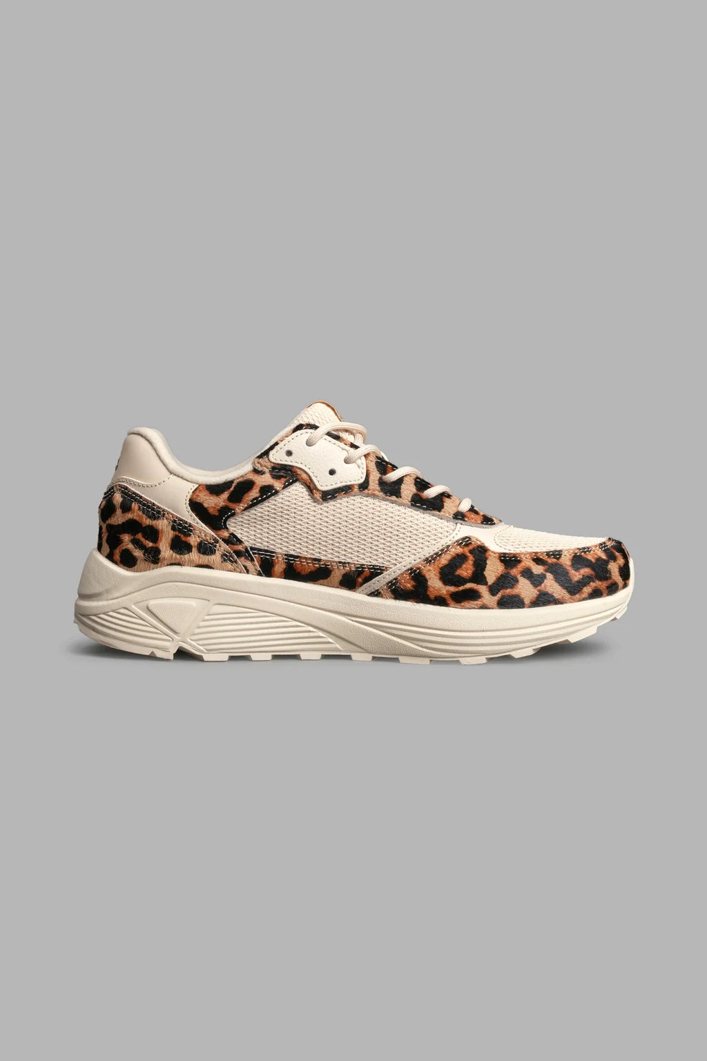 RUN-1 SHOES IN CLAY LEOPARD/CREAM