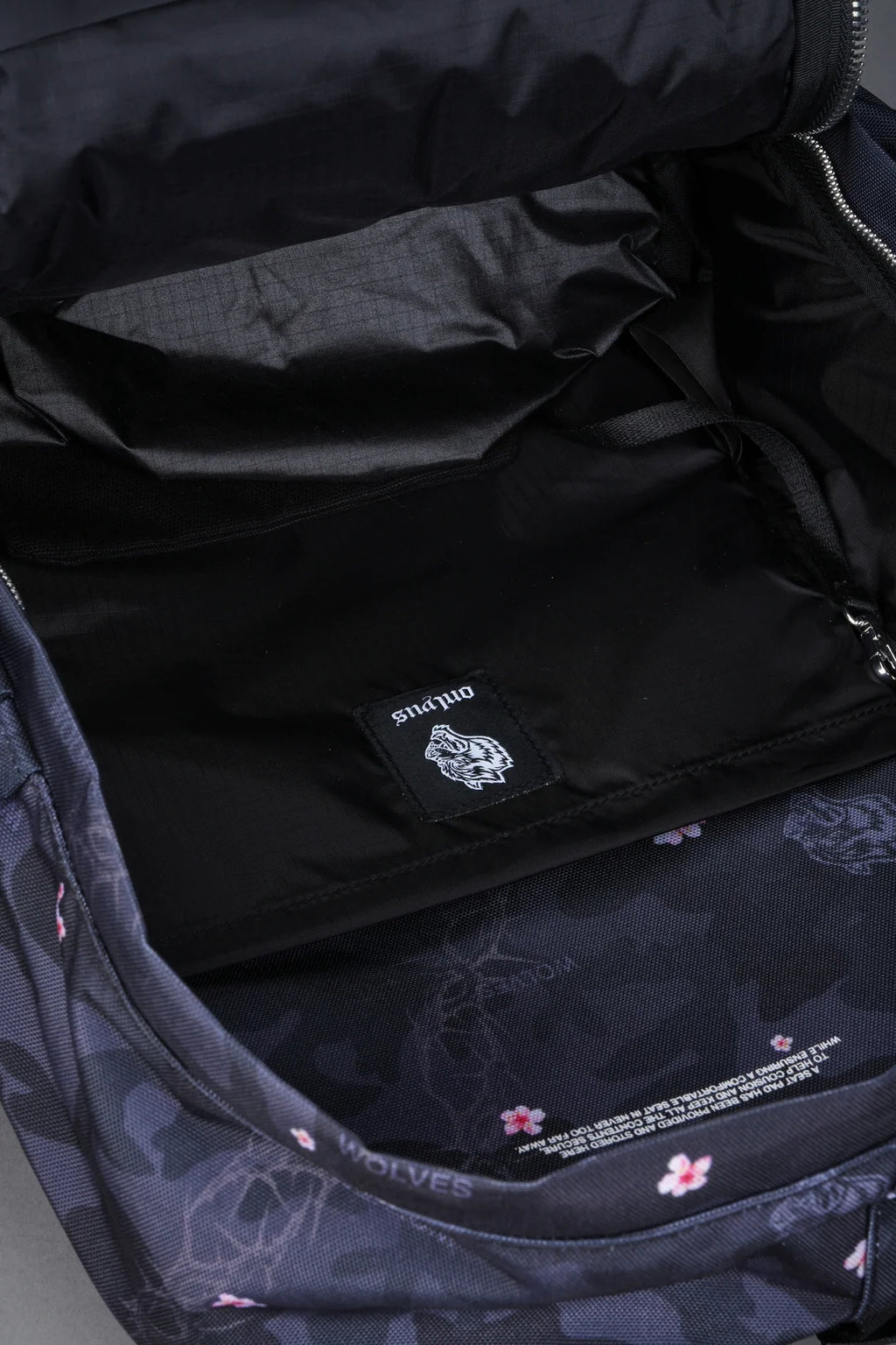 WOLVES ALL DAY BACKPACK IN WARRIOR IN A GARDEN BLACK CAMO