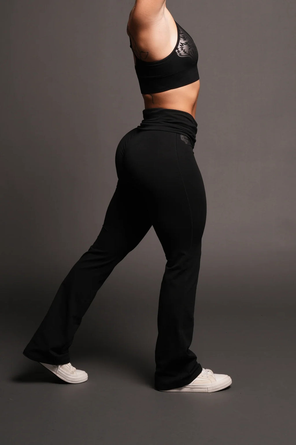 DUAL ROMY FOLDOVER PANTS IN BLACK