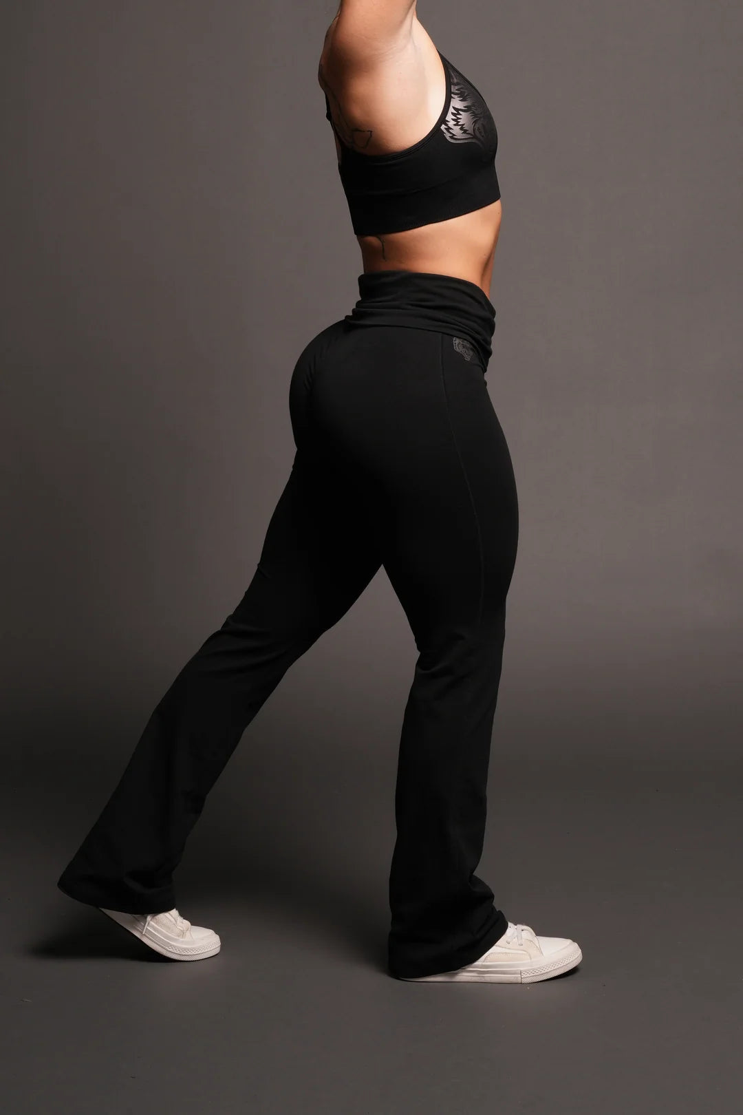 DUAL ROMY FOLDOVER PANTS IN BLACK