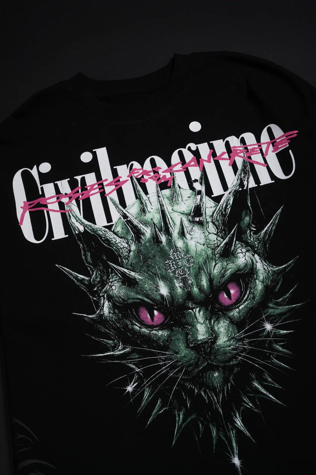 CAT STATUE AMERICAN CLASSIC OVERSIZED TEE IN BLACK