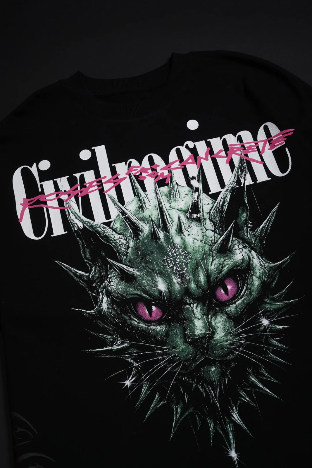 CAT STATUE AMERICAN CLASSIC OVERSIZED TEE IN BLACK