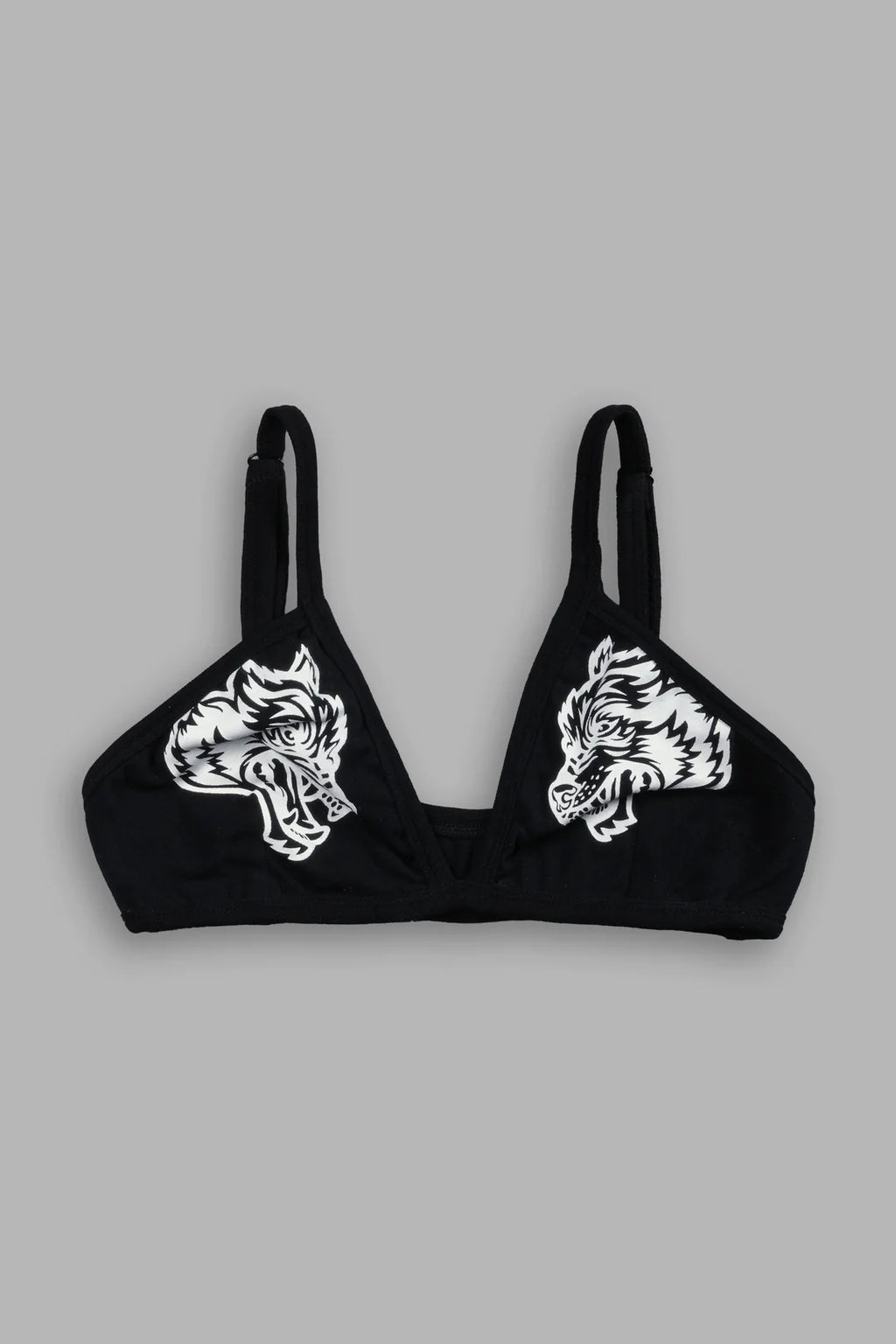 DUAL "EVA" TRIANGLE BRALETTE IN BLACK