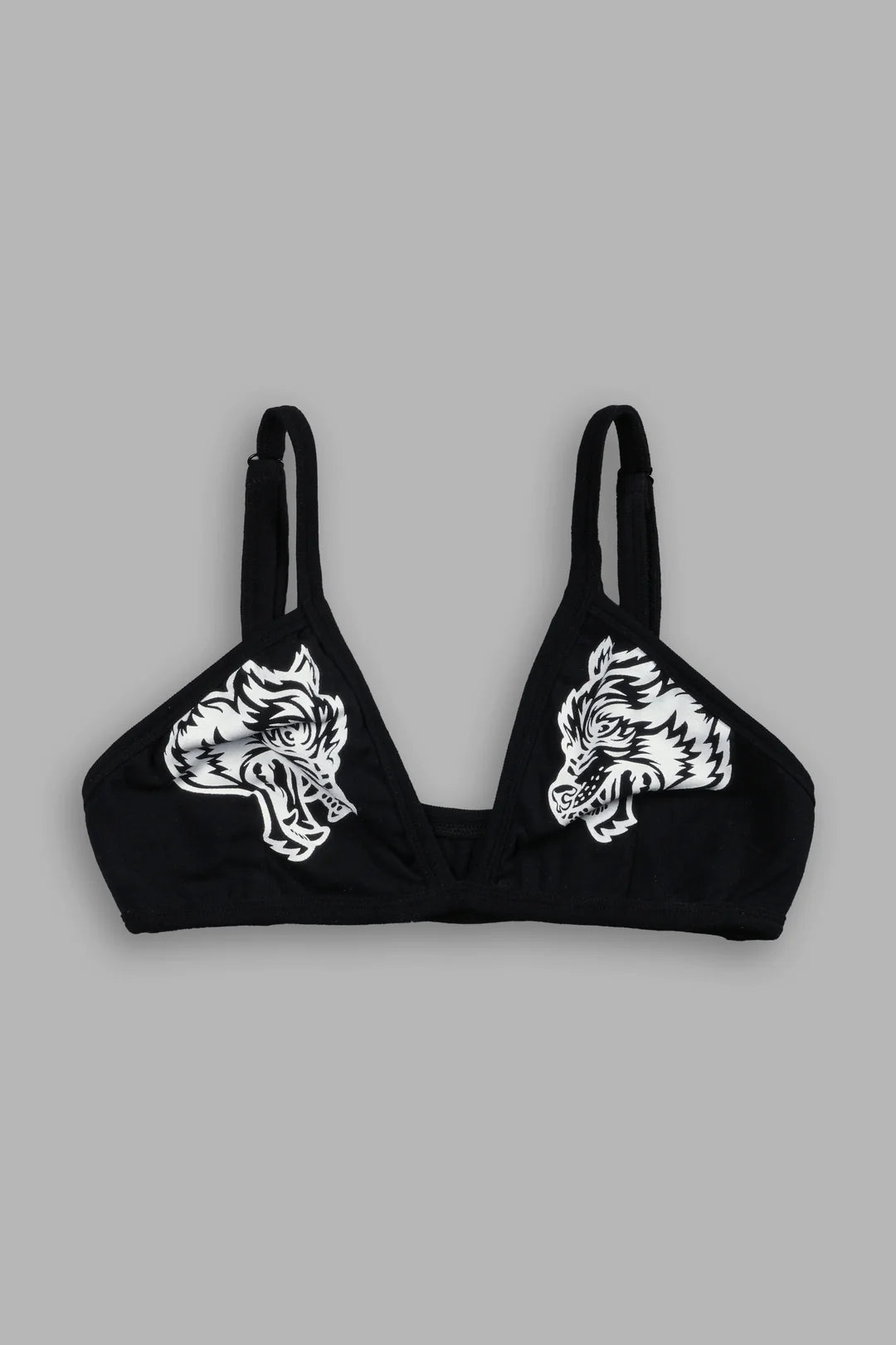 DUAL "EVA" TRIANGLE BRALETTE IN BLACK
