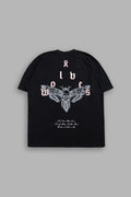 MOTH PYRAMID PREMIUM OVERSIZED TEE IN BLACK