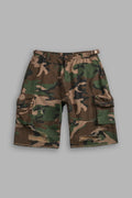 WOLF CHOPPER DUKE CARGO SHORTS IN WOODLAND CAMO