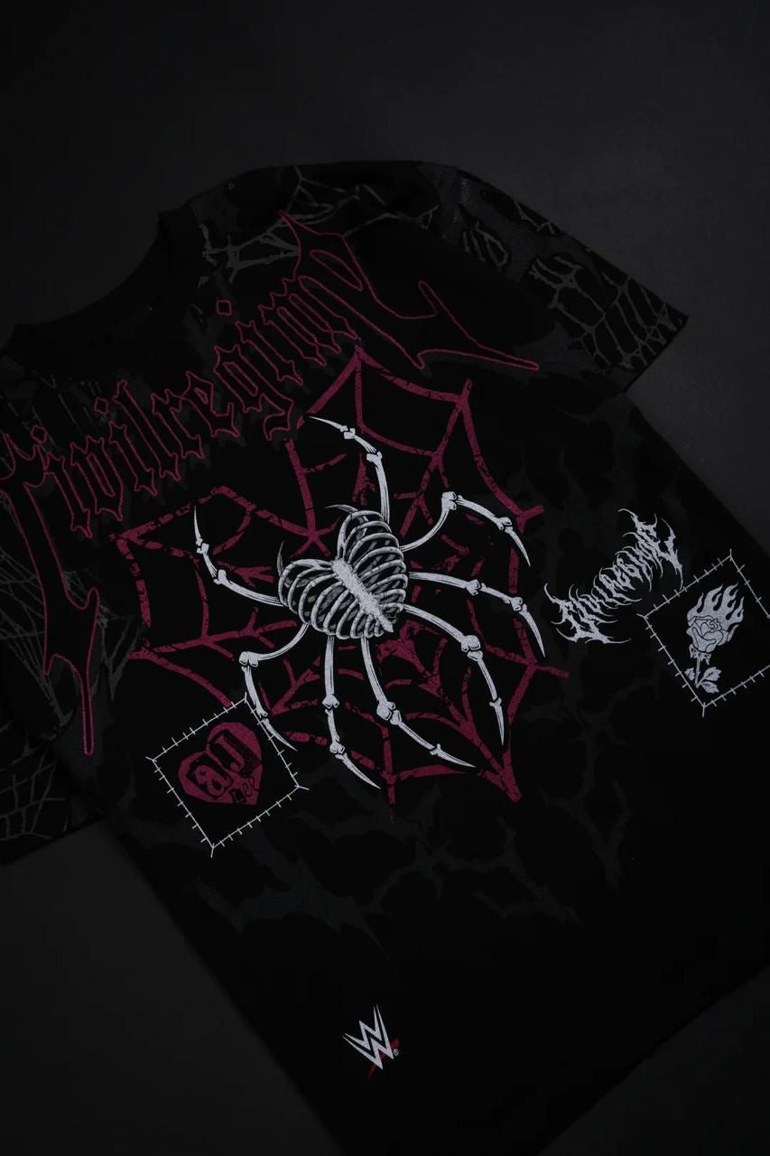 AJ LOVE BITES BACK AMERICAN CLASSIC OVERSIZED TEE IN BLACK