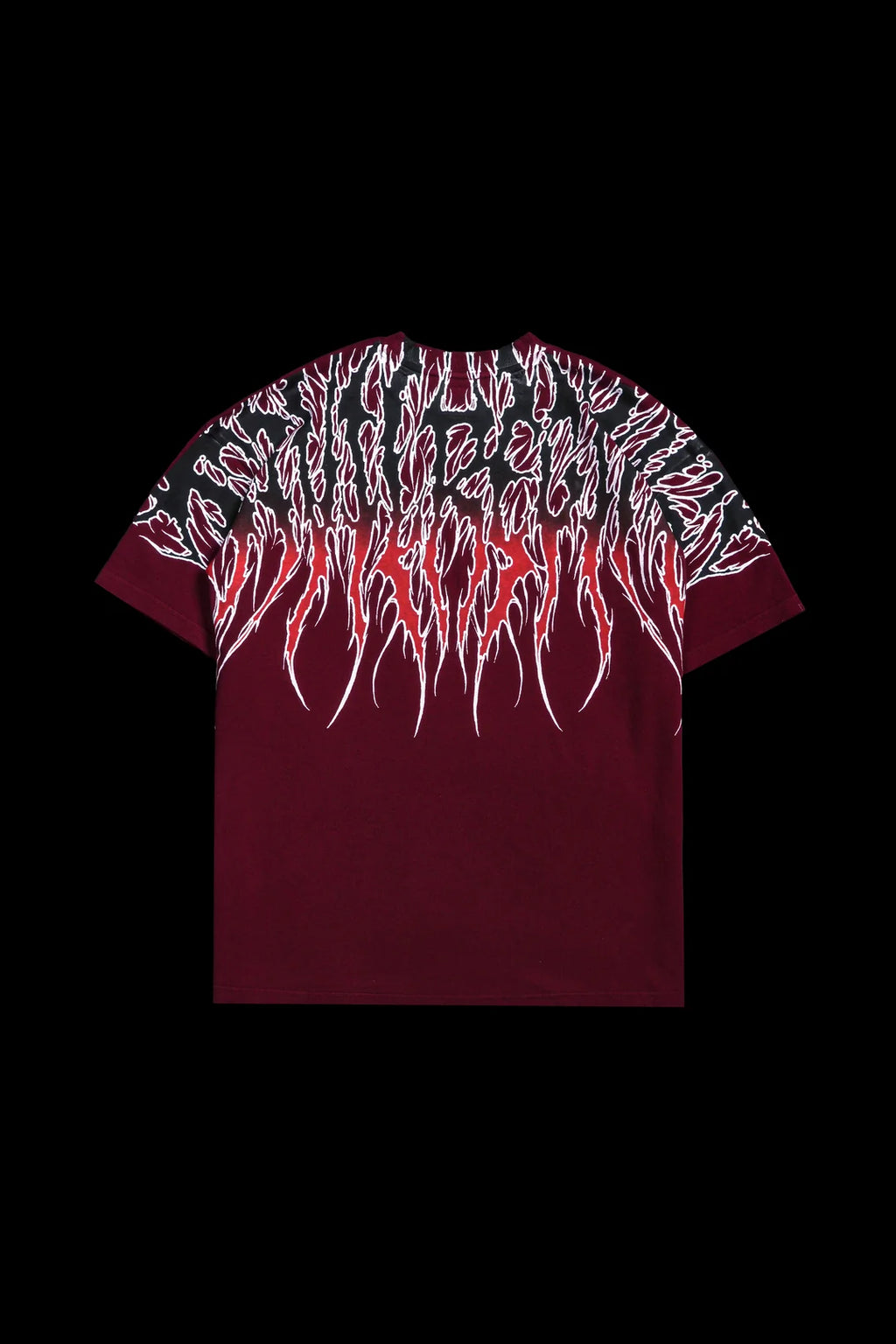 RED CHAOS "SBS" AMERICAN CLASSIC OVERSIZED TEE IN OXBLOOD