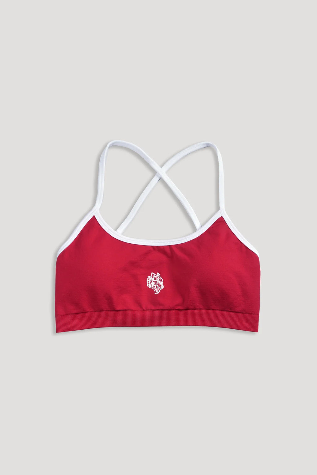 WOLF "LAYLA" SOFT SEAMLESS BRA IN CHERRY/WHITE