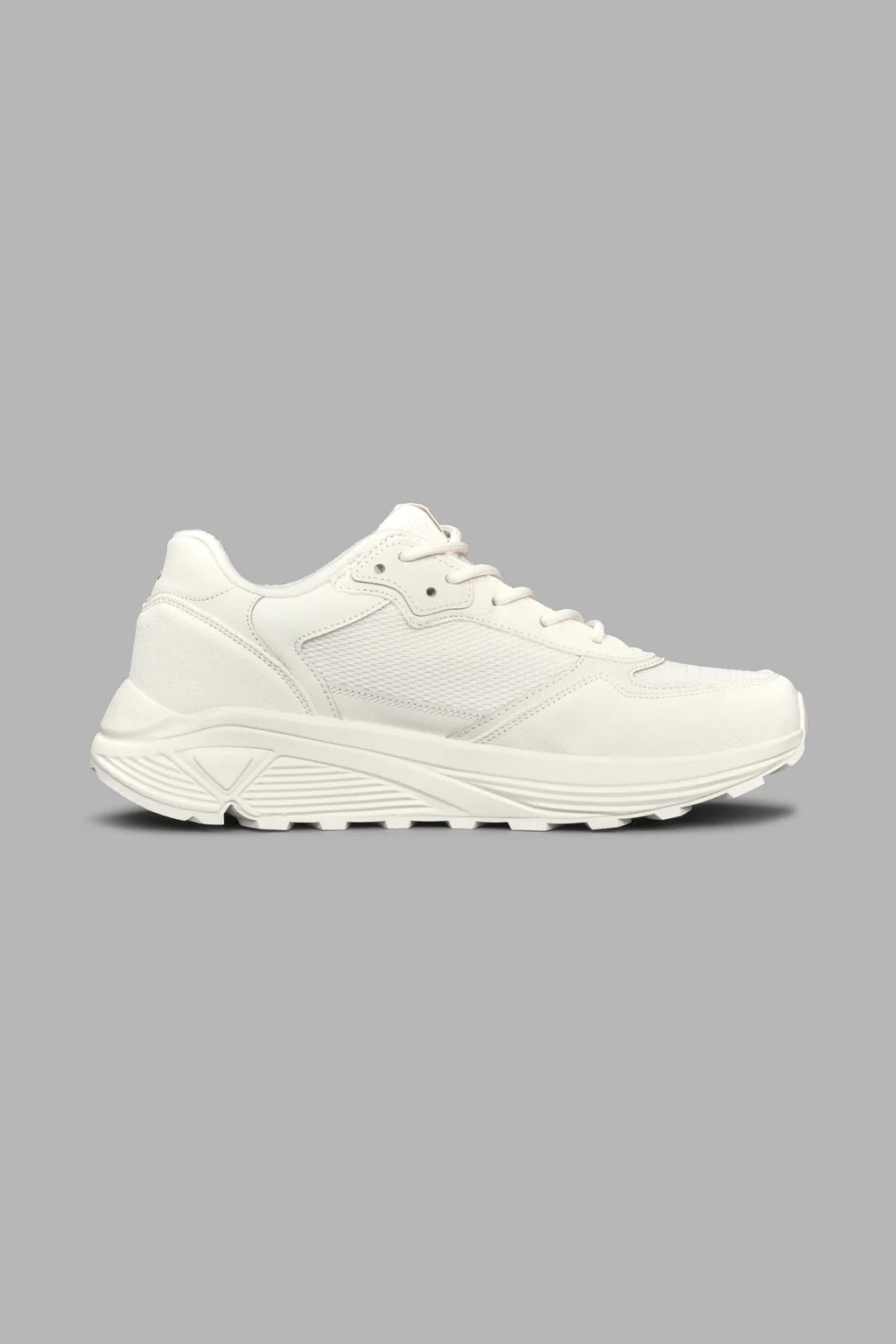 RUN-1 SHOES IN CREAM/BLACK