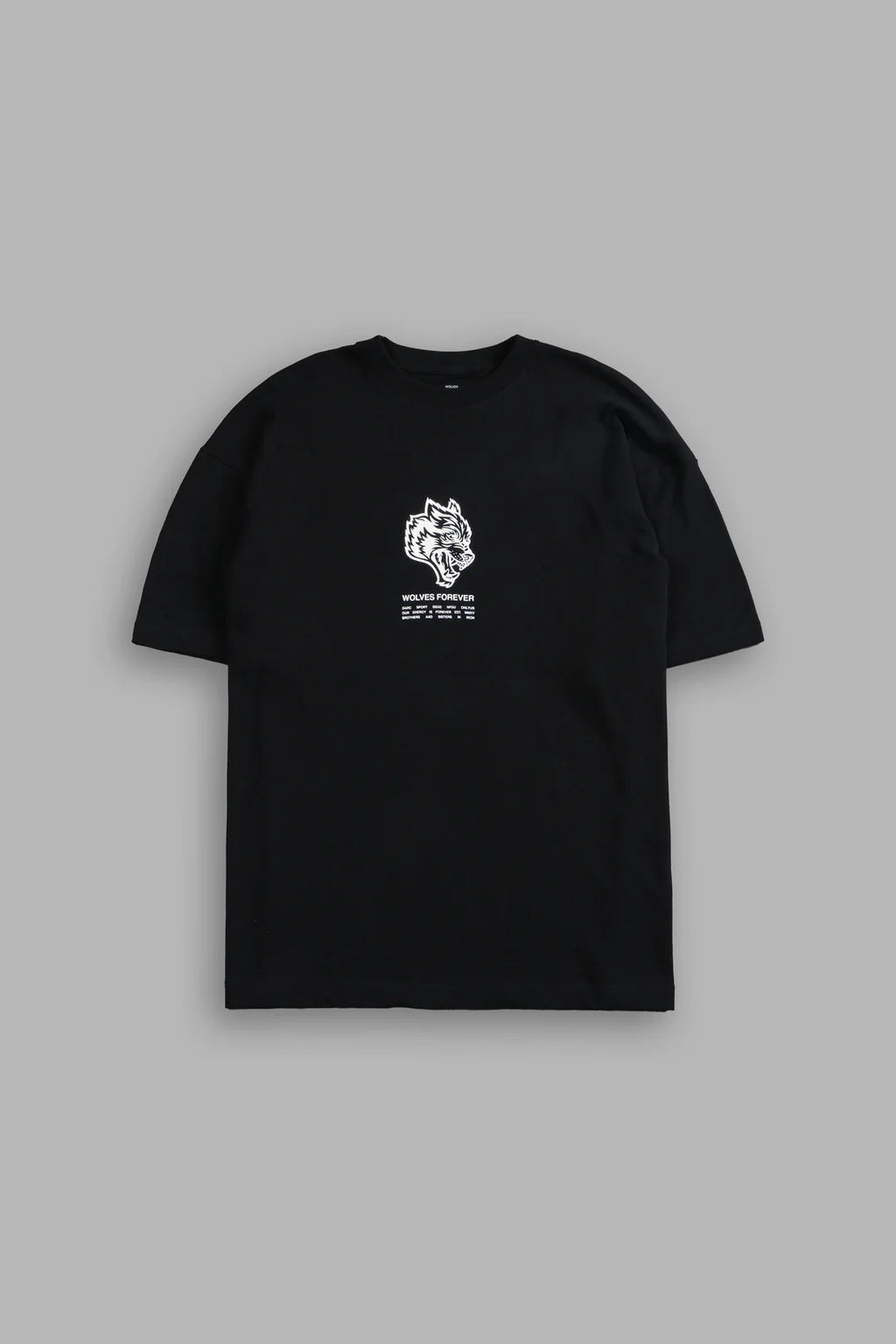 WOLVES HAVE YOUR BACK "PREMIUM" OVERSIZED TEE IN BLACK