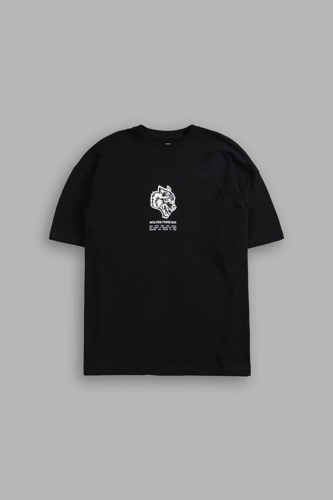 WOLVES HAVE YOUR BACK "PREMIUM" OVERSIZED TEE IN BLACK