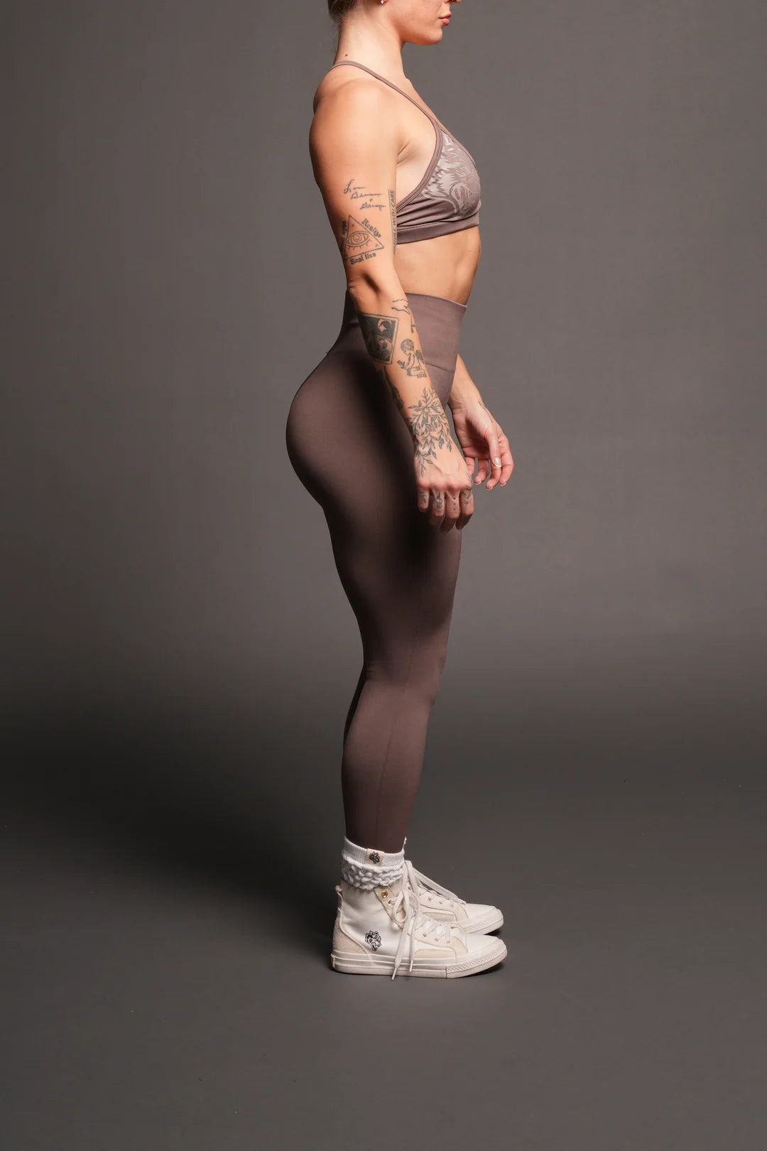 DUAL EVERSON SEAMLESS LEGGINGS IN MOJAVE BROWN
