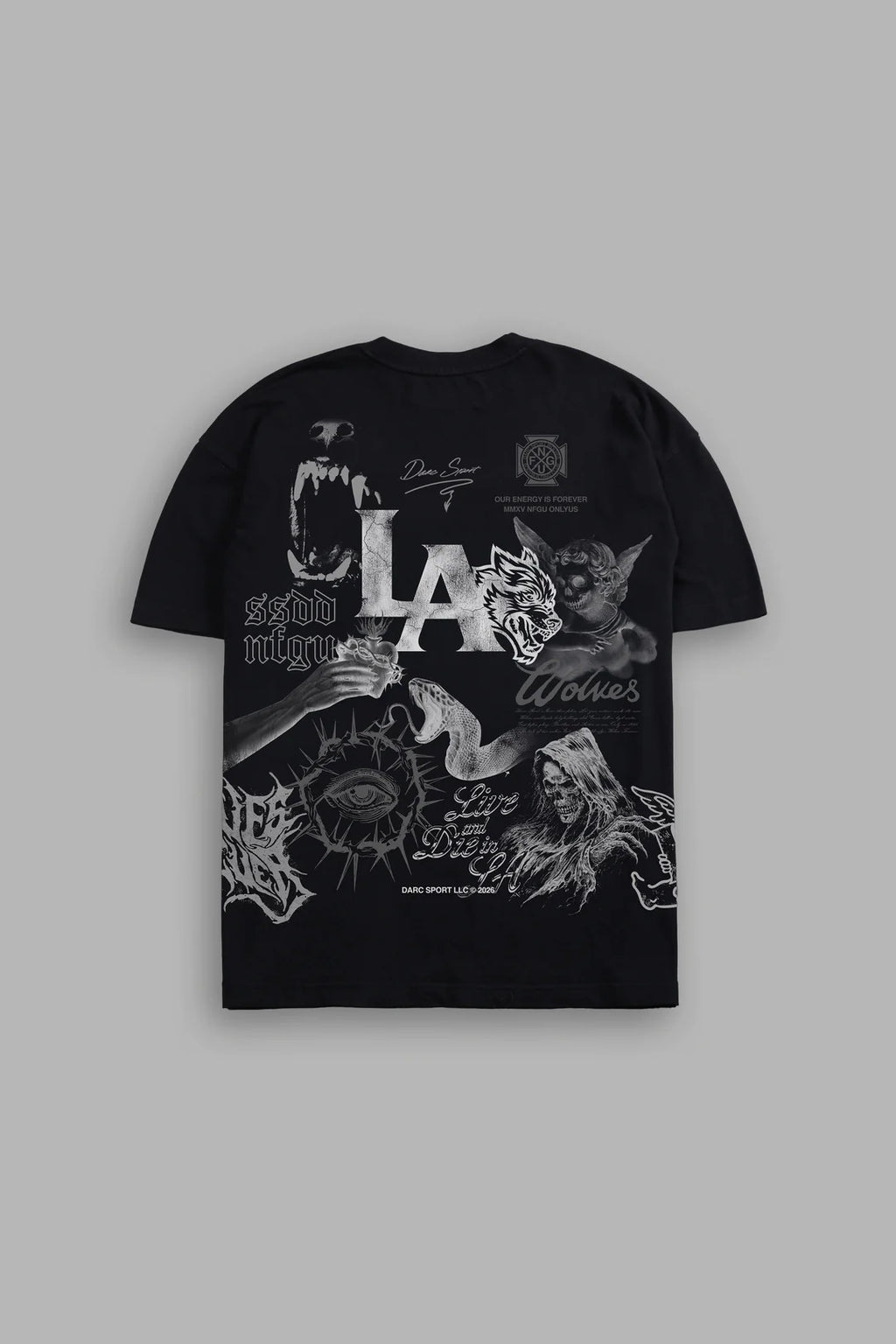 HOMAGE TO LA PREMIUM OVERSIZED TEE IN BLACK