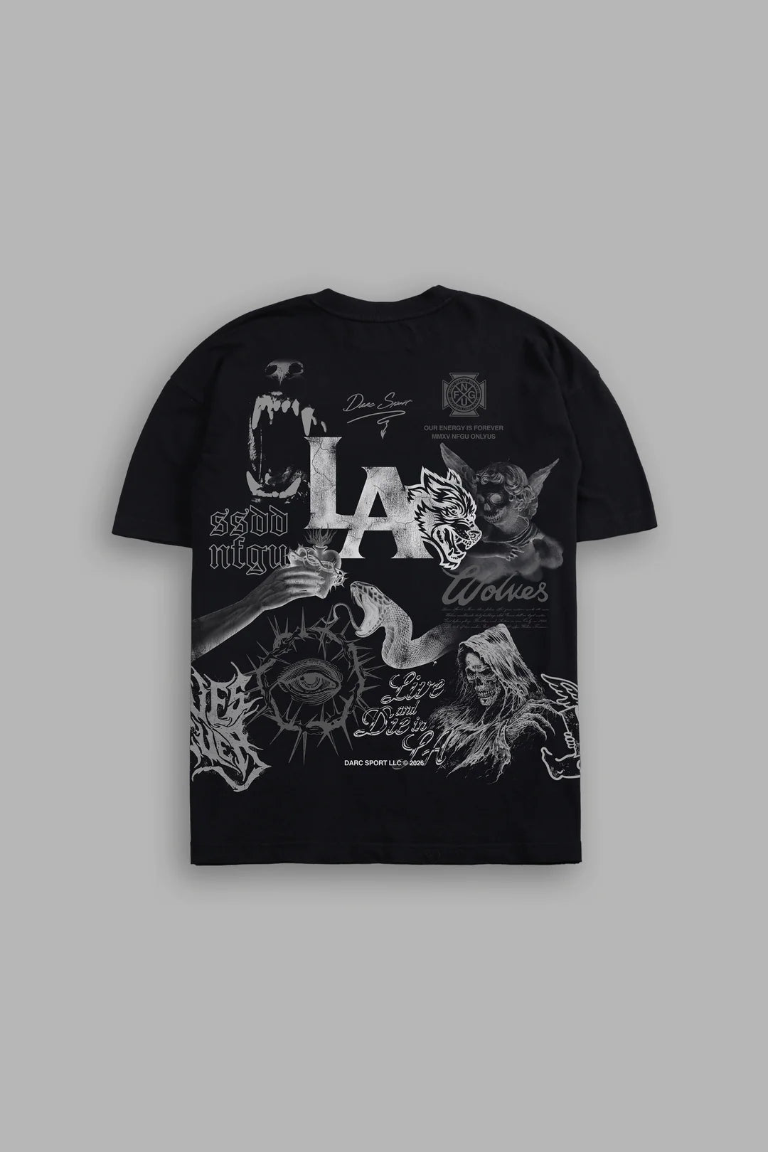 HOMAGE TO LA PREMIUM OVERSIZED TEE IN BLACK