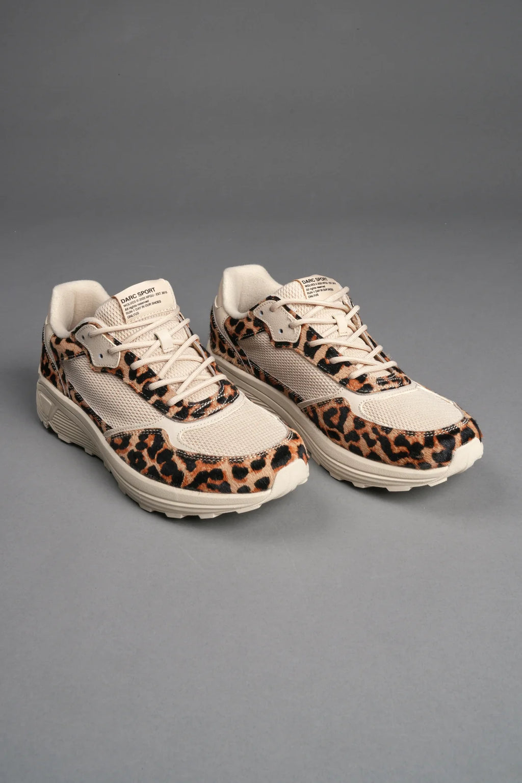 RUN-1 SHOES IN CLAY LEOPARD/CREAM