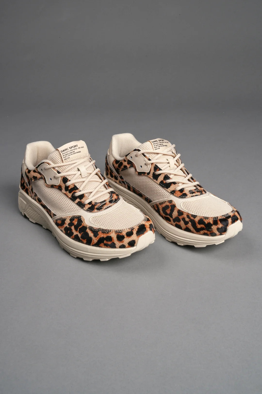 RUN-1 SHOES IN CLAY LEOPARD/CREAM