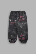WOLVES PYRAMID LIGHTWEIGHT LOUNGER SWEAT PANTS IN ROSAS DEL CORAZON