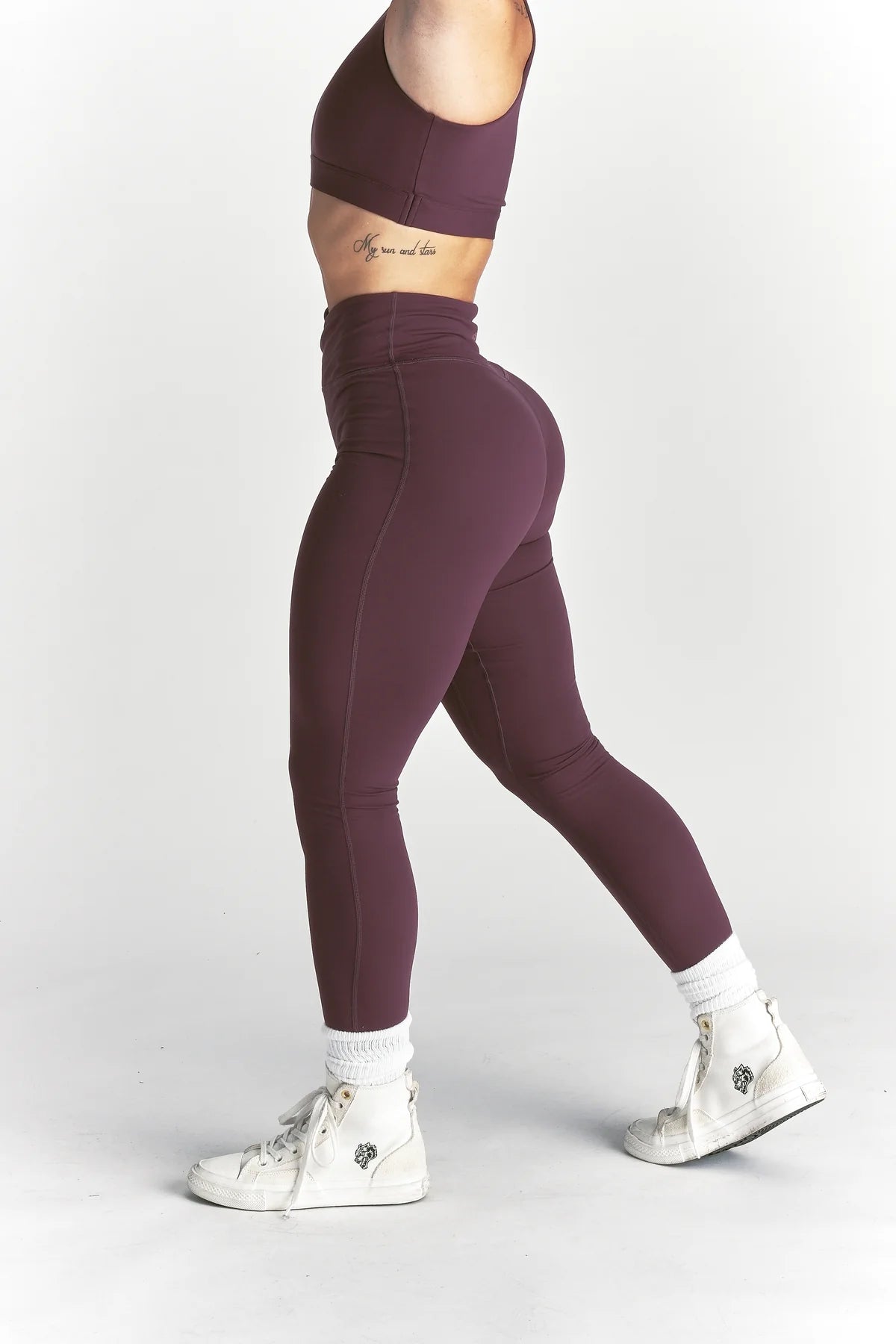 WOLF "PEARL" ENERGY LEGGINGS IN FIG