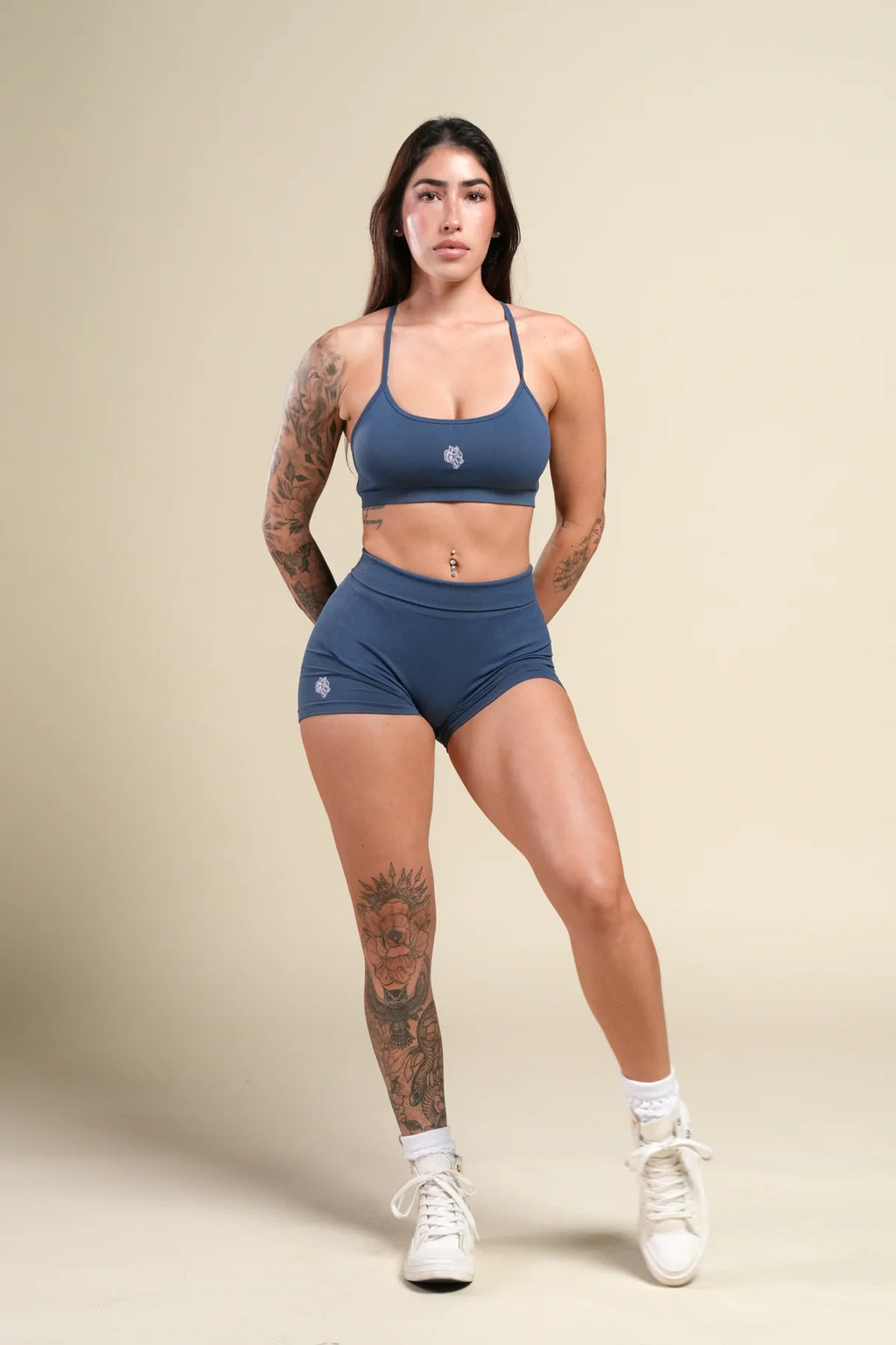 WOLF "LAYLA" SOFT SEAMLESS BRA IN WASHED DENIM