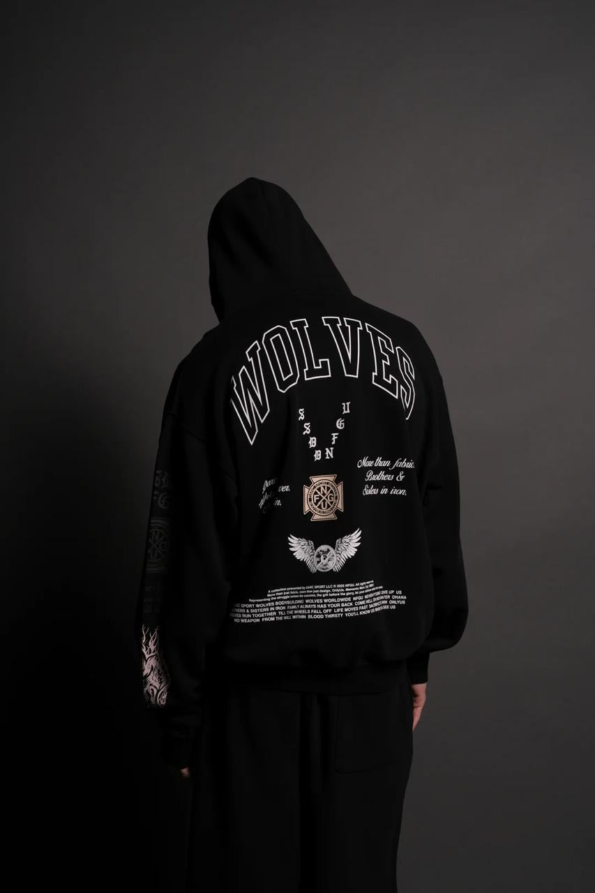 OUR LINEAGE “PIERCE” HOODIE IN BLACK