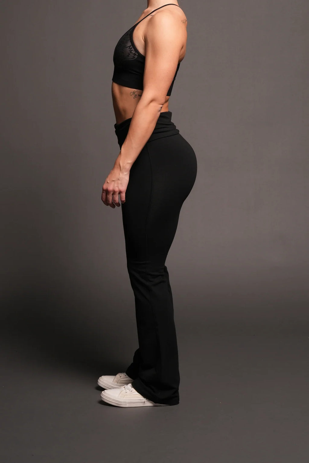 DUAL ROMY FOLDOVER PANTS IN BLACK
