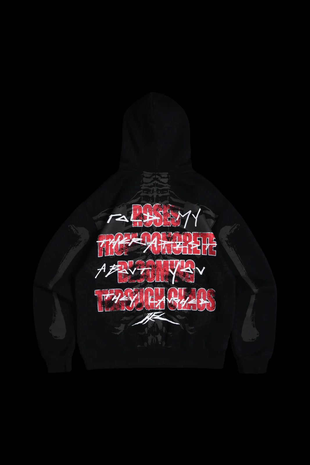 THEY LAUGHED CHAOS HOODIE IN BLACK