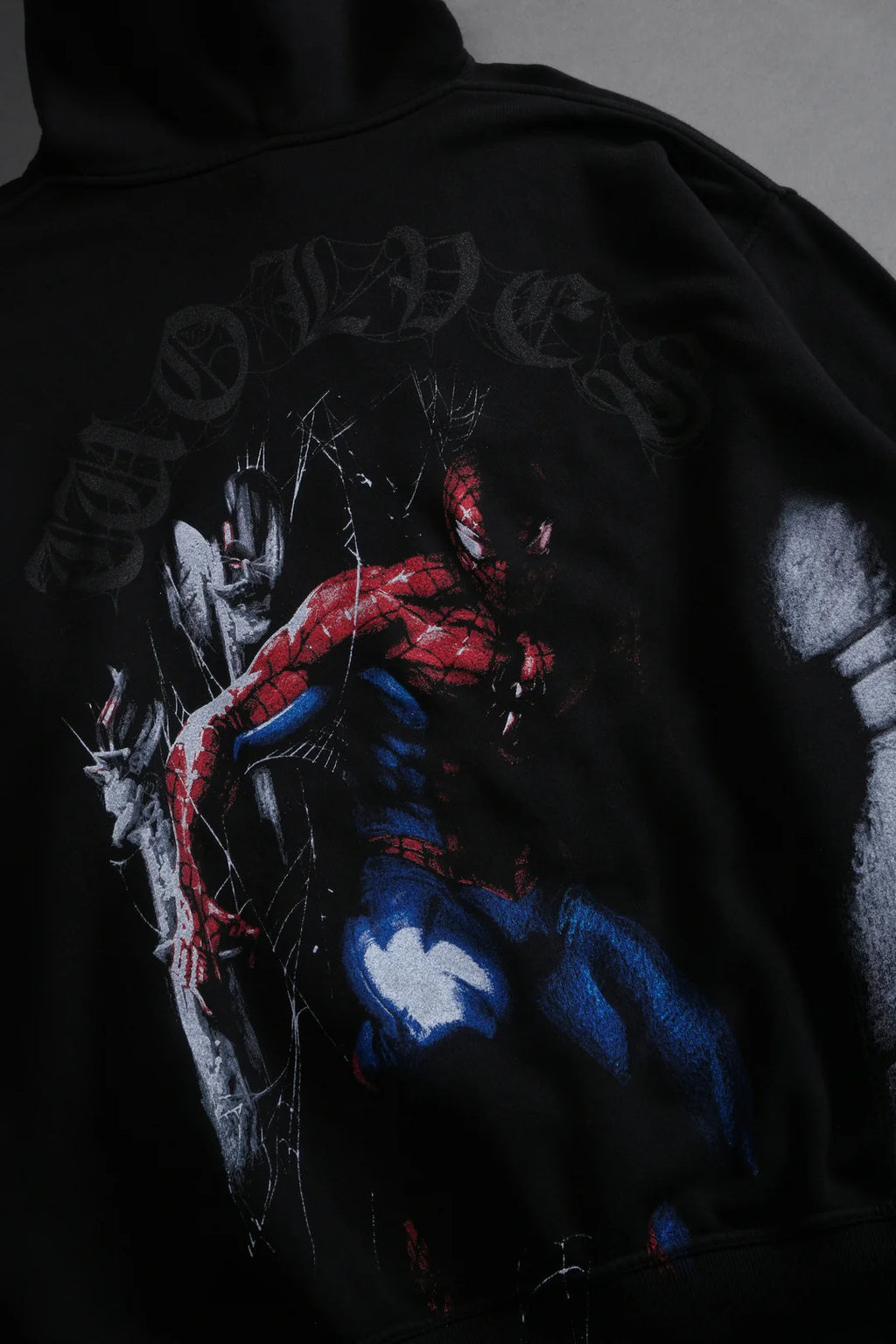 WEBS AND SHADOWS "PIERCE" HOODIE IN BLACK