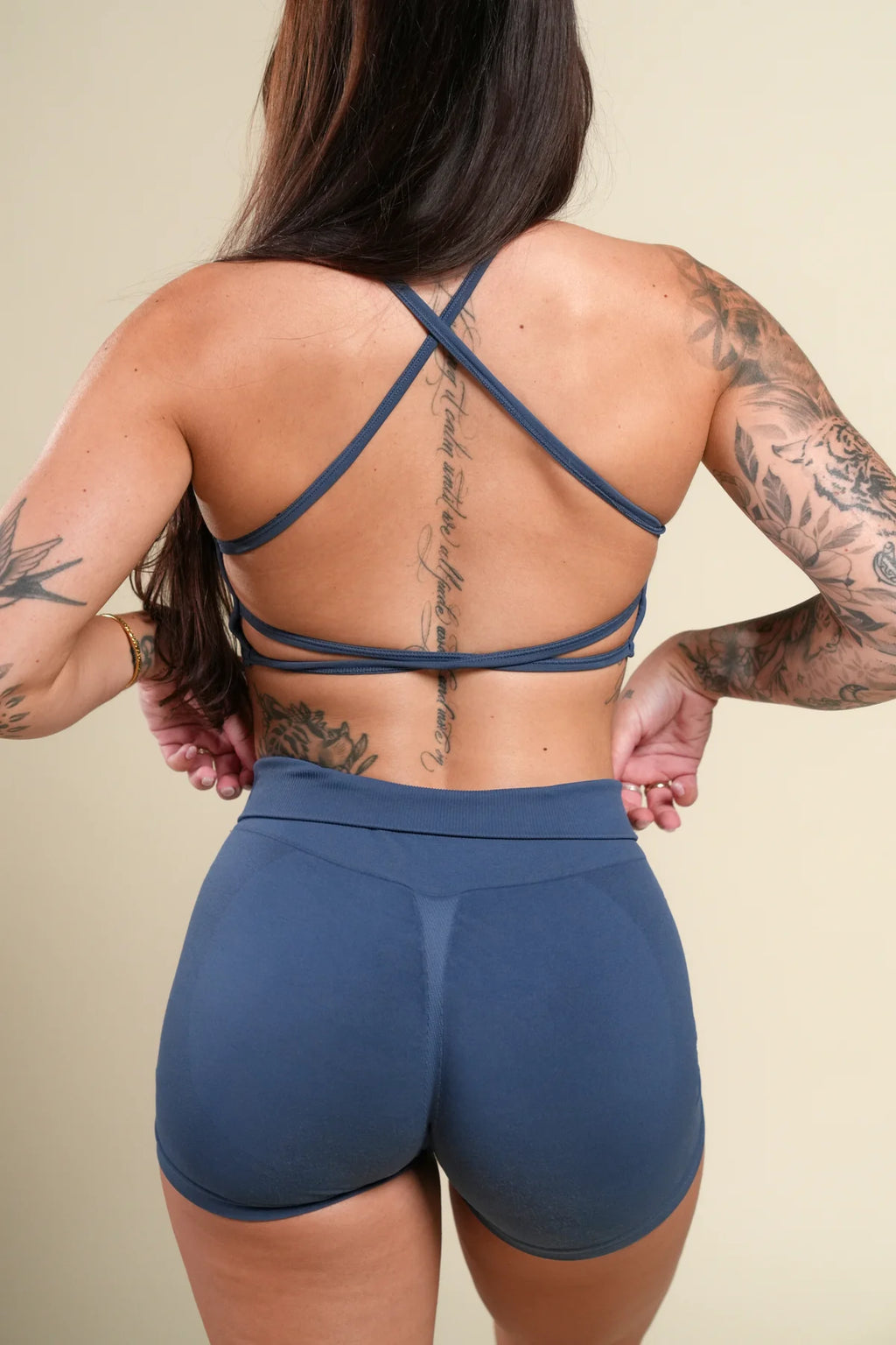 WOLF "LAYLA" SOFT SEAMLESS BRA IN WASHED DENIM
