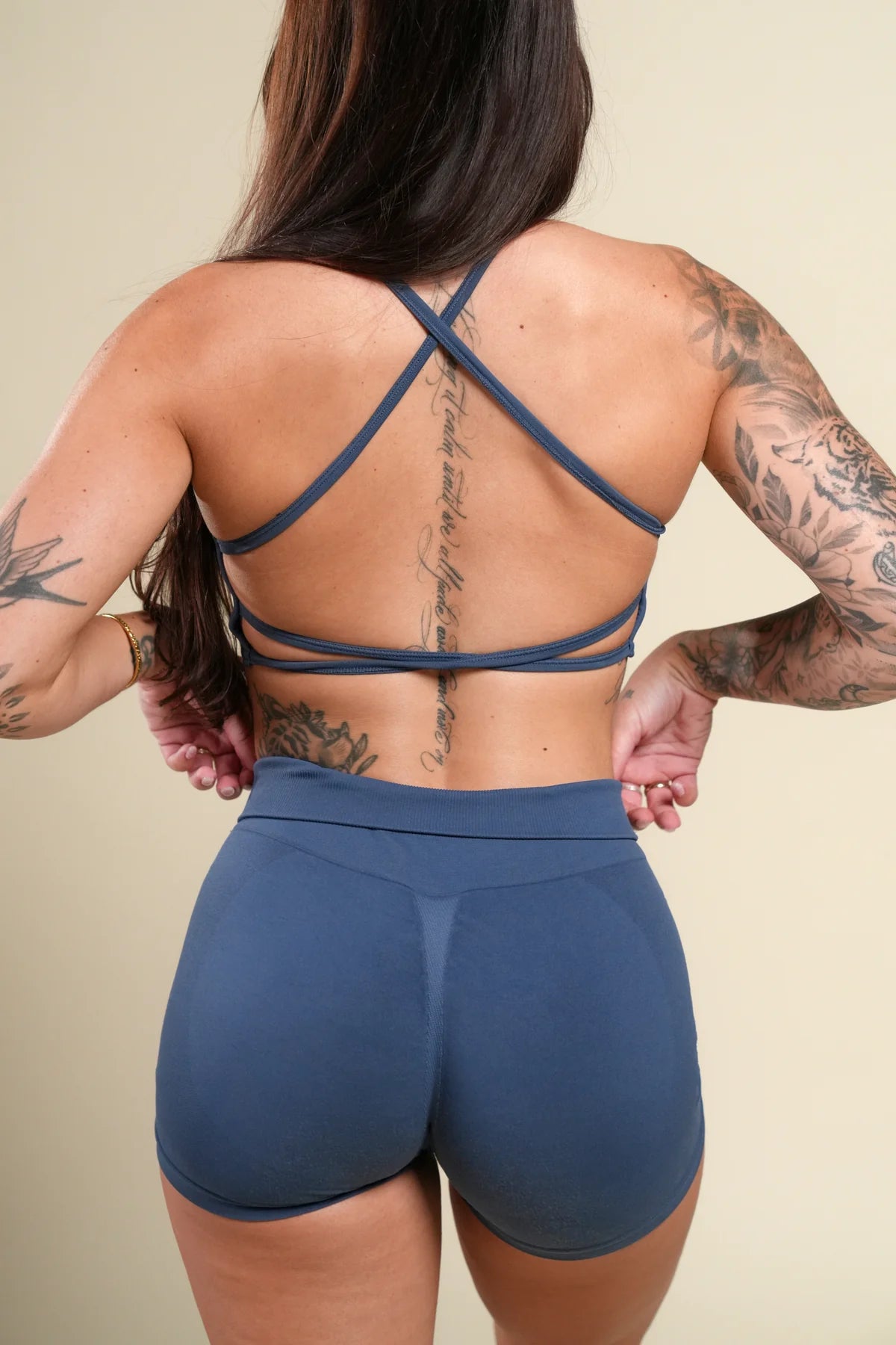 WOLF "LAYLA" SOFT SEAMLESS BRA IN WASHED DENIM