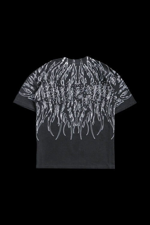 ALL SHALL PERISH "SBS" AMERICAN CLASSIC OVERSIZED TEE IN VINTAGE ASHES