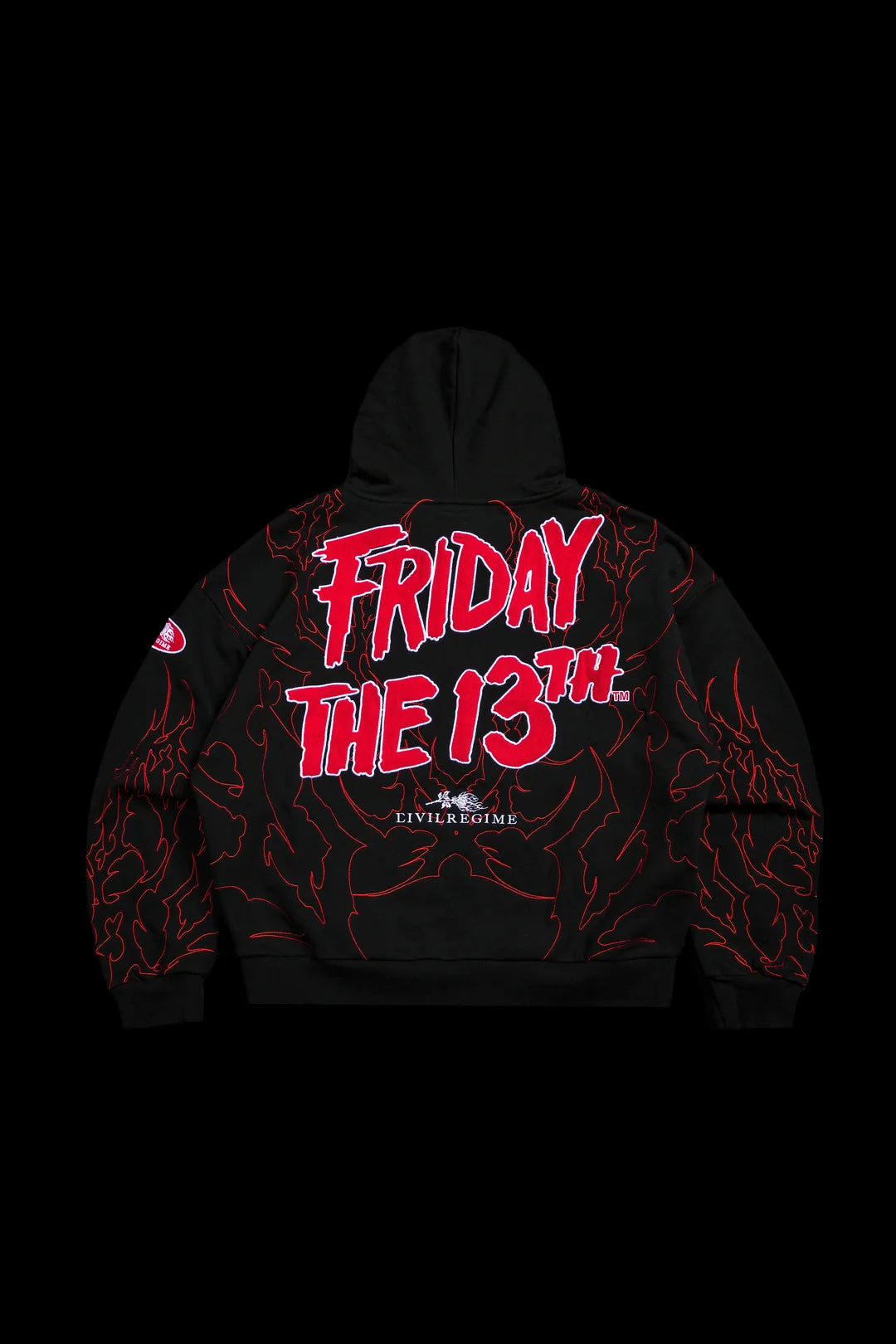 SILENT KILLER FULL ZIP UP HOODIE IN VINTAGE BLACK