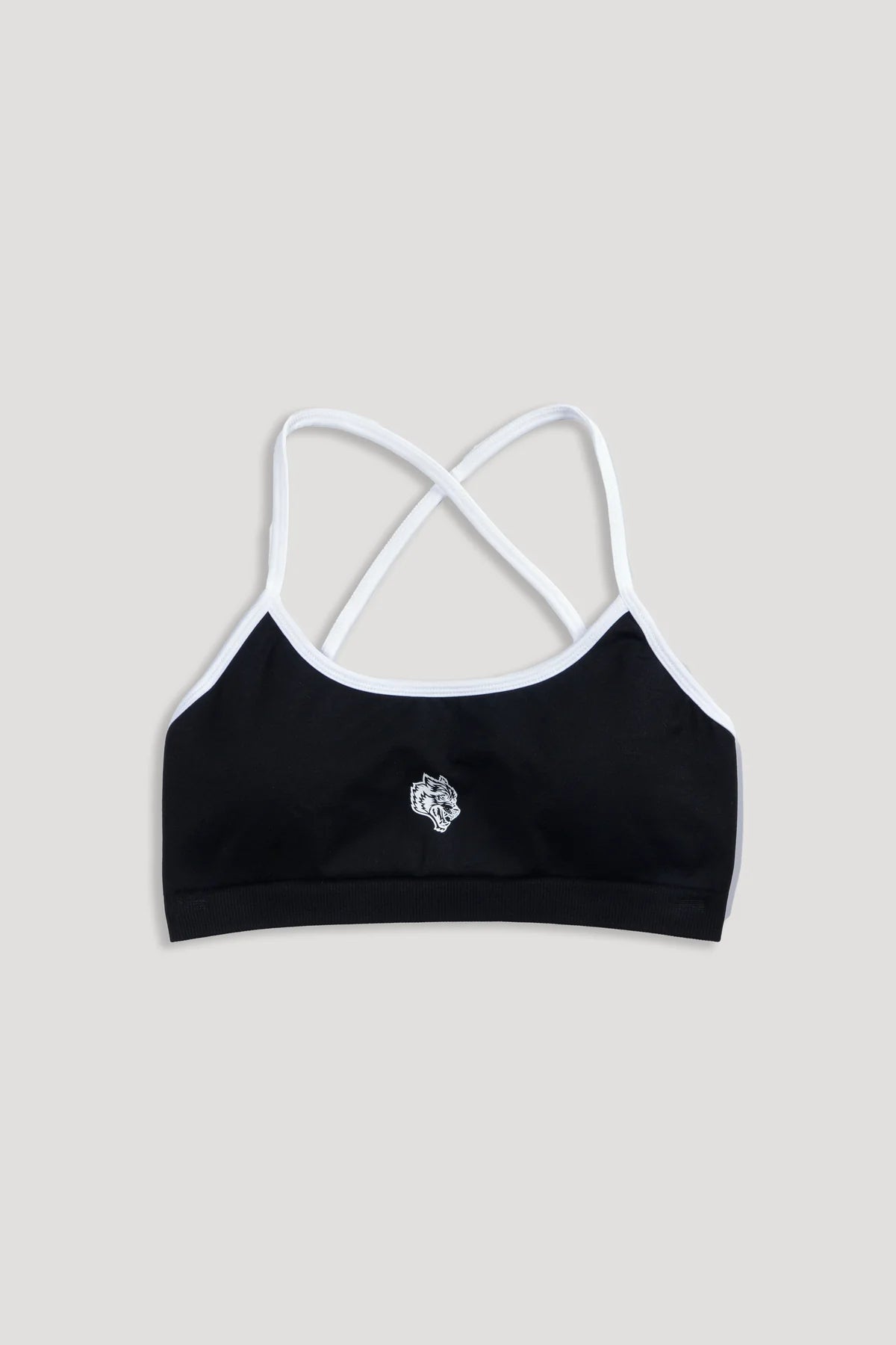 WOLF "LAYLA" SOFT SEAMLESS BRA IN BLACK/WHITE