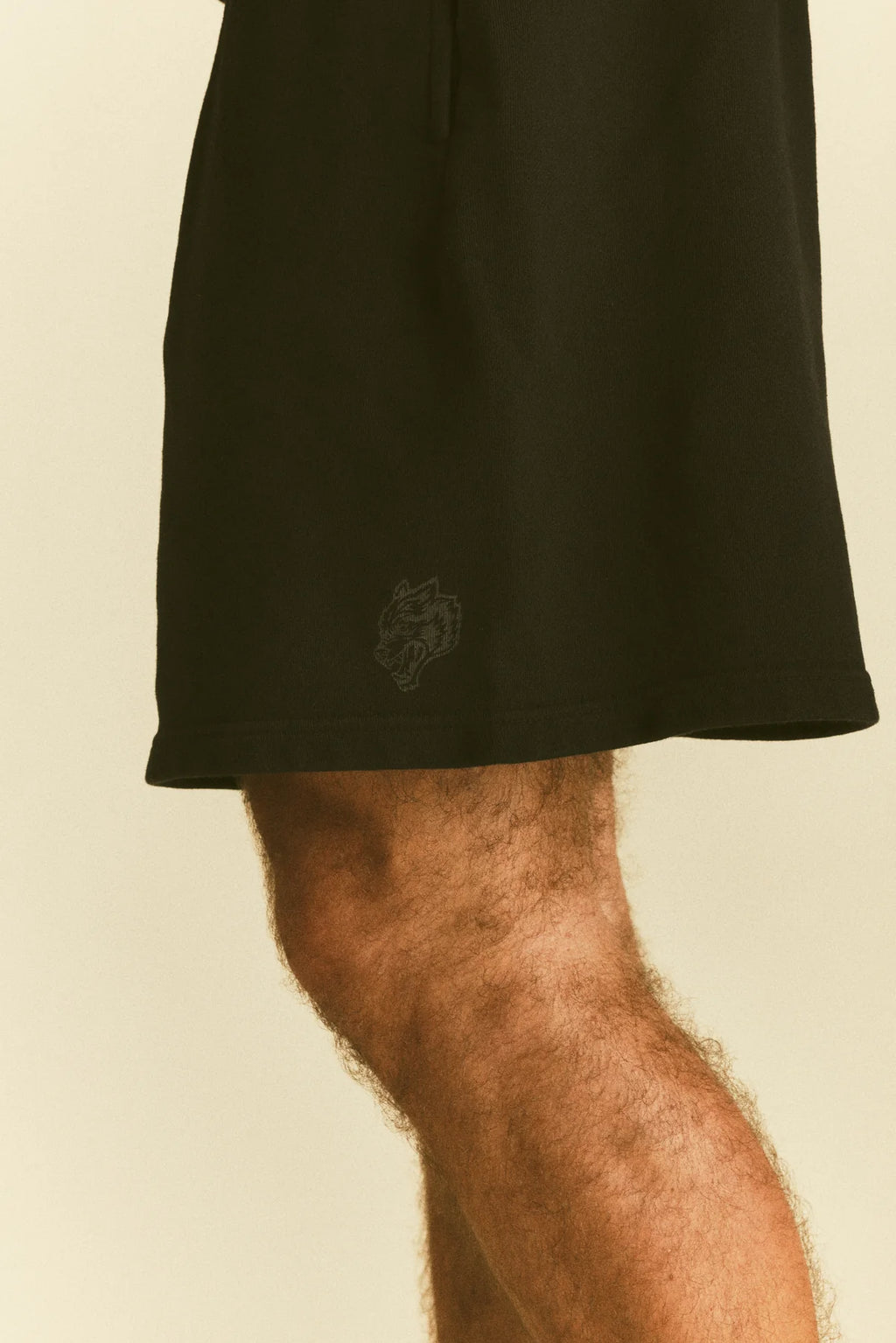 DUAL OVERSIZED POST LOUNGE SWEAT SHORTS IN BLACK SUN FADE/BLACK