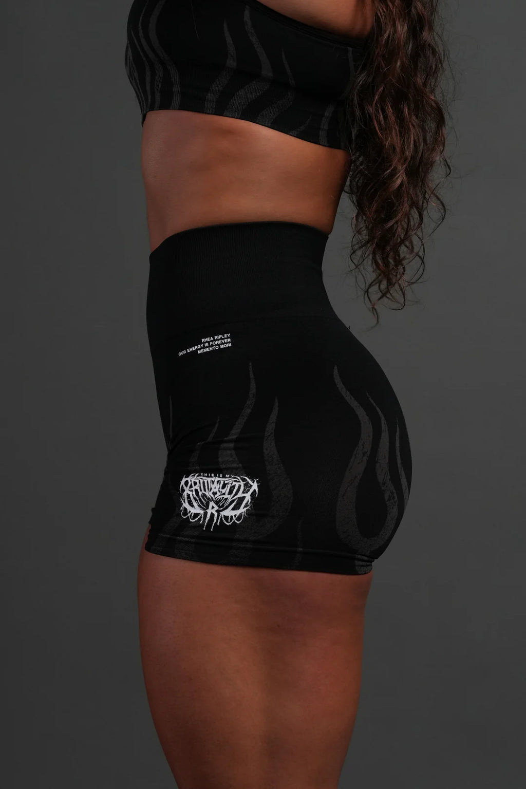 HELLFIRE STELLA SEAMLESS SHORTS IN BLACK