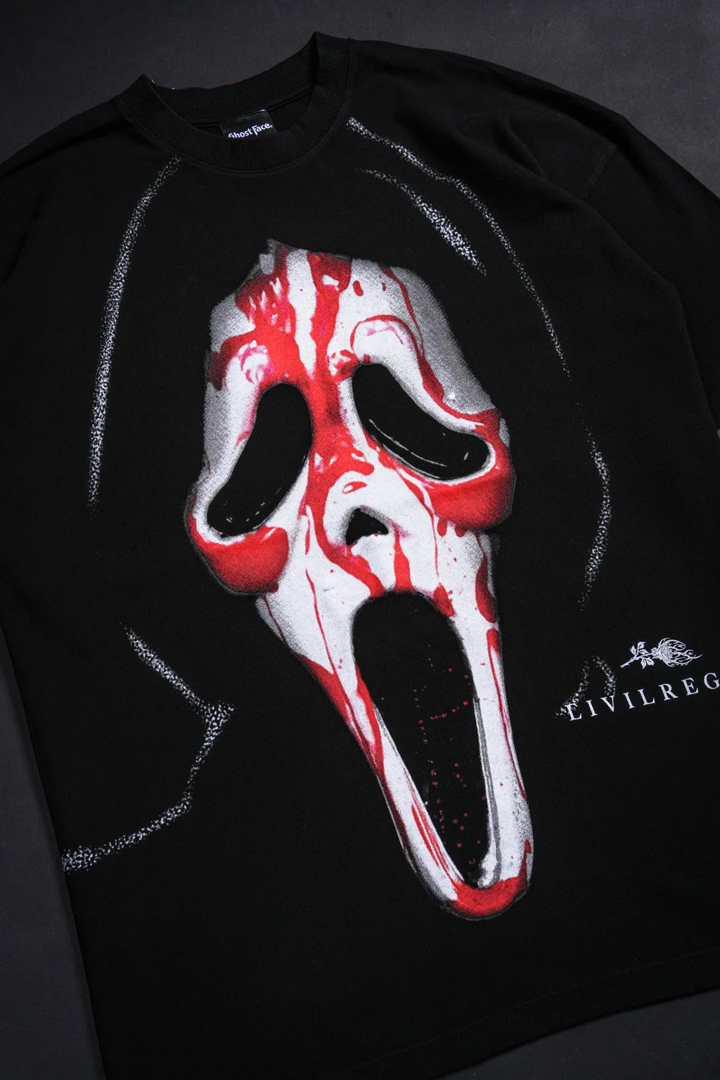 BLOODY FACE "SBS" AMERICAN CLASSIC OVERSIZED TEE IN BLACK