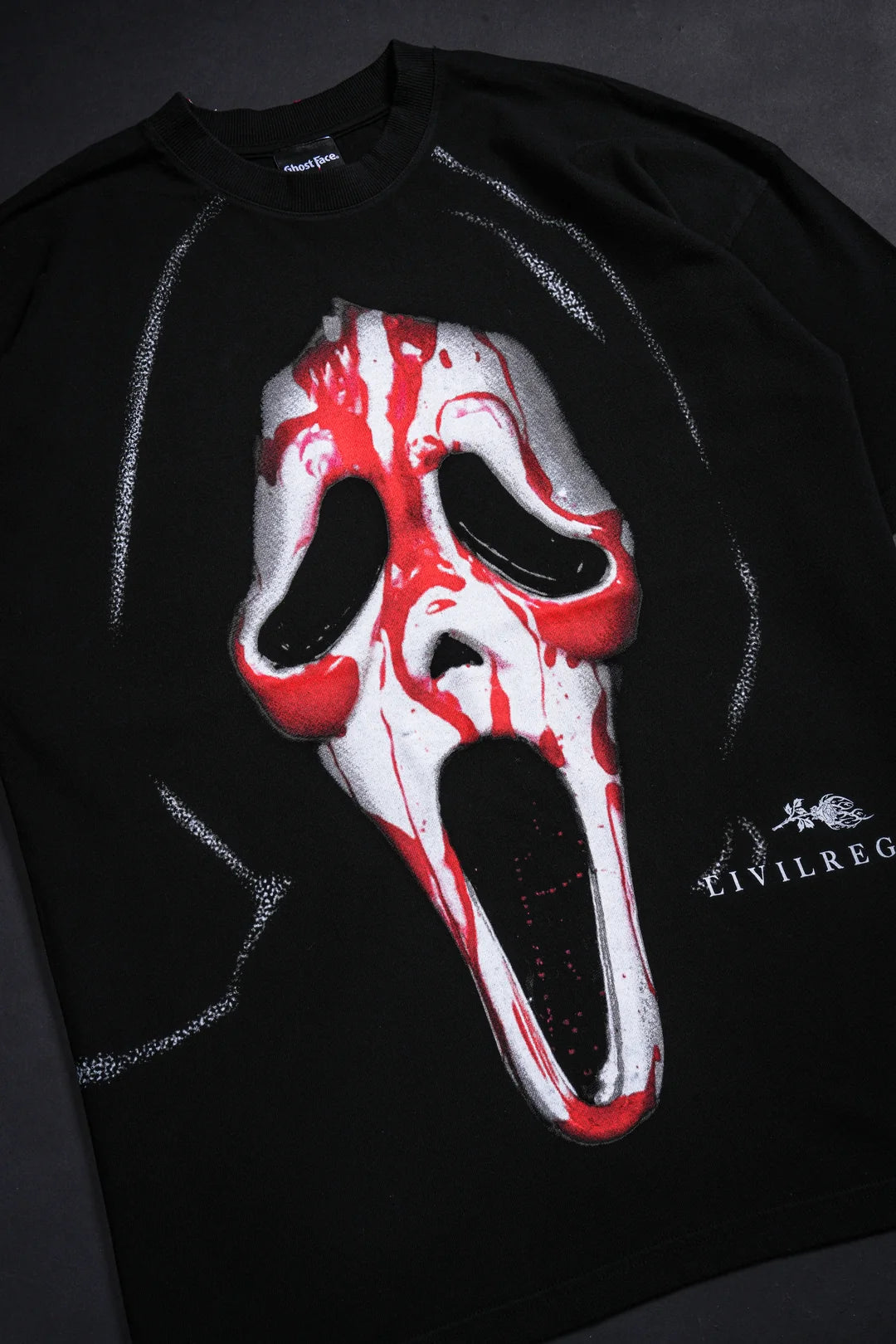 BLOODY FACE "SBS" AMERICAN CLASSIC OVERSIZED TEE IN BLACK