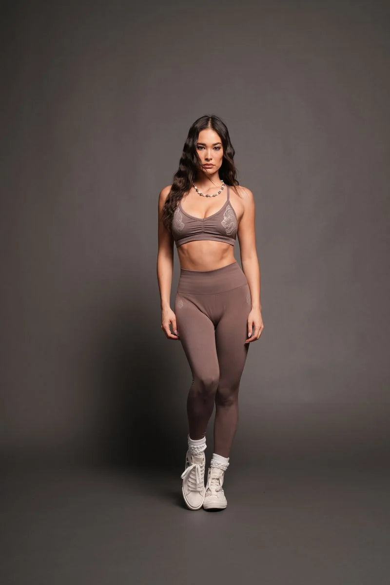 DUAL EVERSON ALEXA SEAMLESS BRA IN MOJAVE BROWN